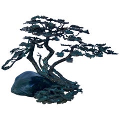 Brutalist Bronze Bonsai Sculpture