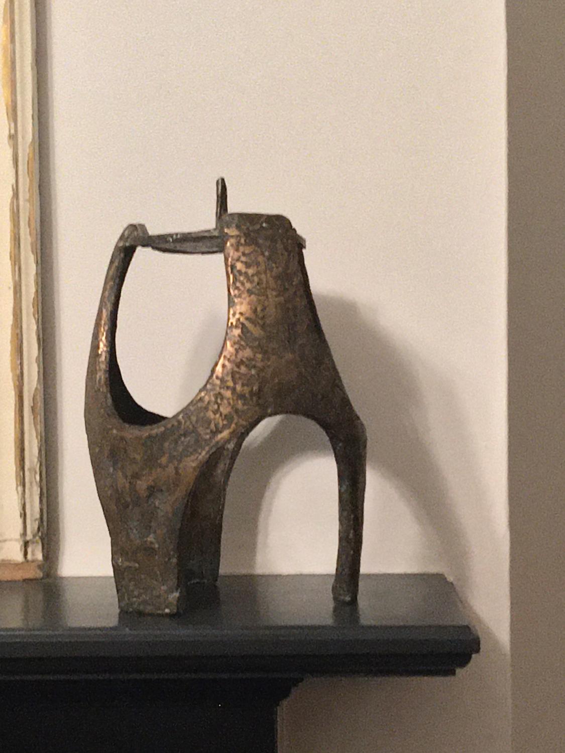 Brutalist Bronze Candle Holder, Germany Mid-20th Century For Sale 3