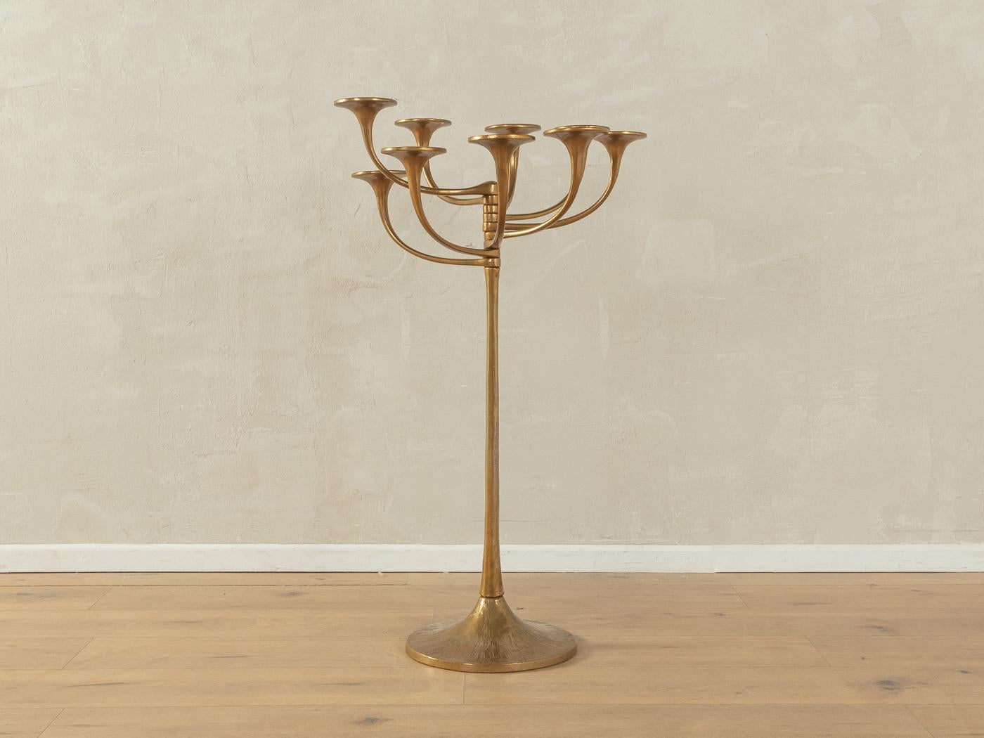Brutalistischer Bronze-Kerzenhalter, Michael Harjes (Deutsch) im Angebot