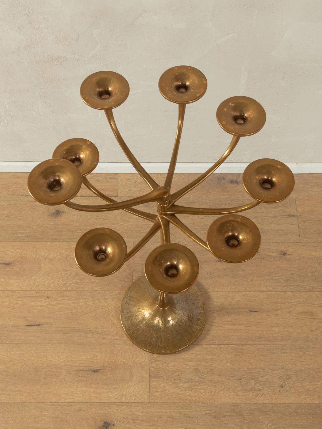 Brutalistischer Bronze-Kerzenhalter, Michael Harjes im Zustand „Gut“ im Angebot in Neuss, NW