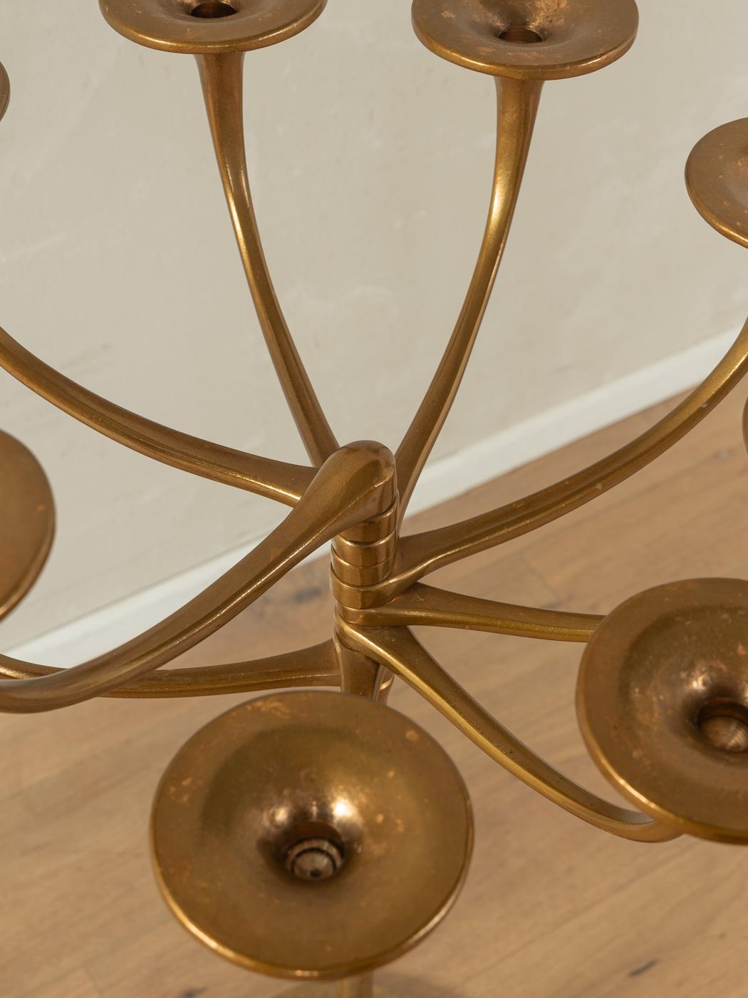 Brutalistischer Bronze-Kerzenhalter, Michael Harjes im Angebot 3