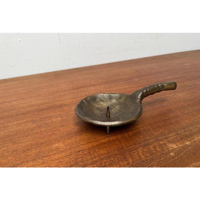 Brutalist Bronze Candleholder 1970s For Sale 7
