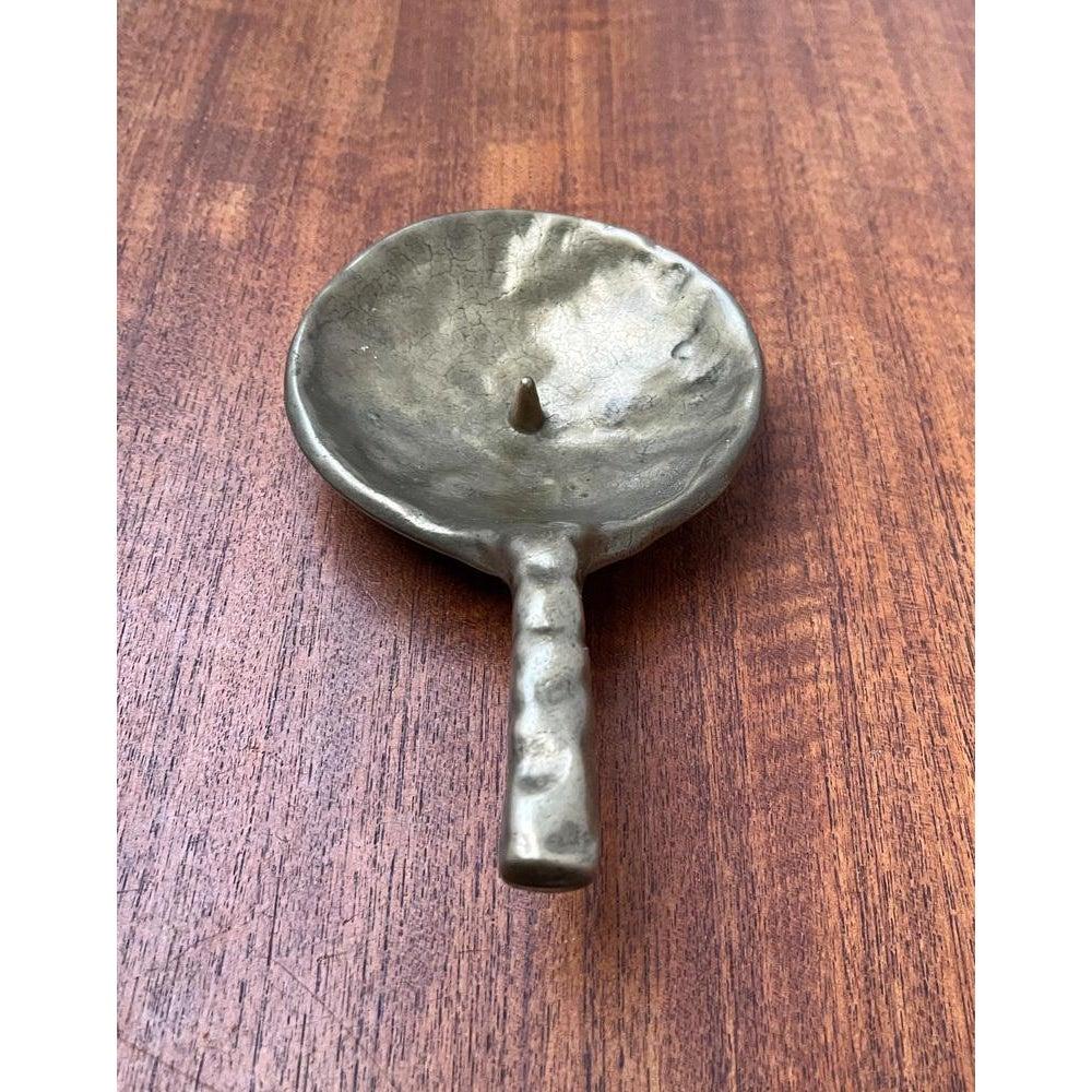 Brutalist Bronze Candleholder, 1970s In Excellent Condition For Sale In Hamburg, DE