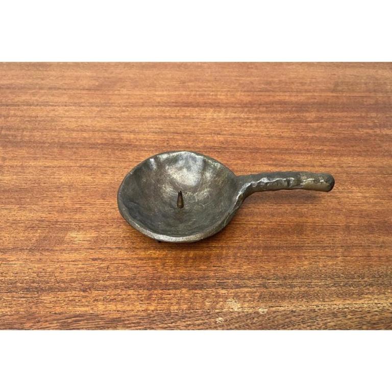 Brutalist Bronze Candleholder 1970s For Sale 2
