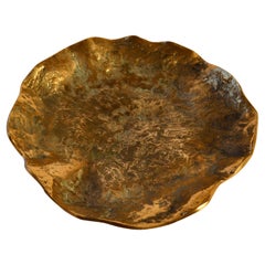 Brutalist Bronze Cast Fruit Bowl