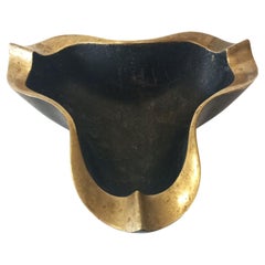 Brutalist bronze cigar ashtray