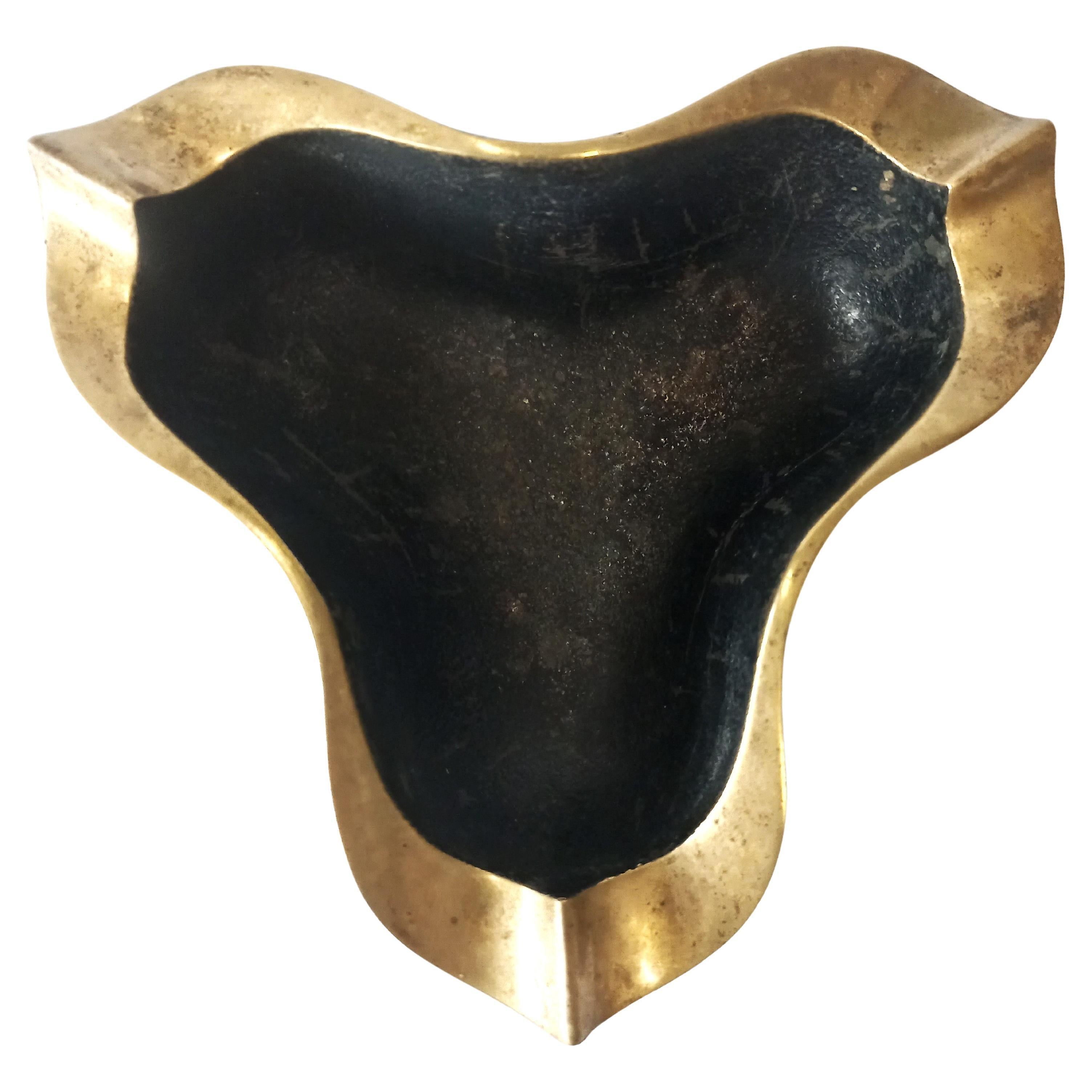 Brutalist bronze cigar ashtray For Sale