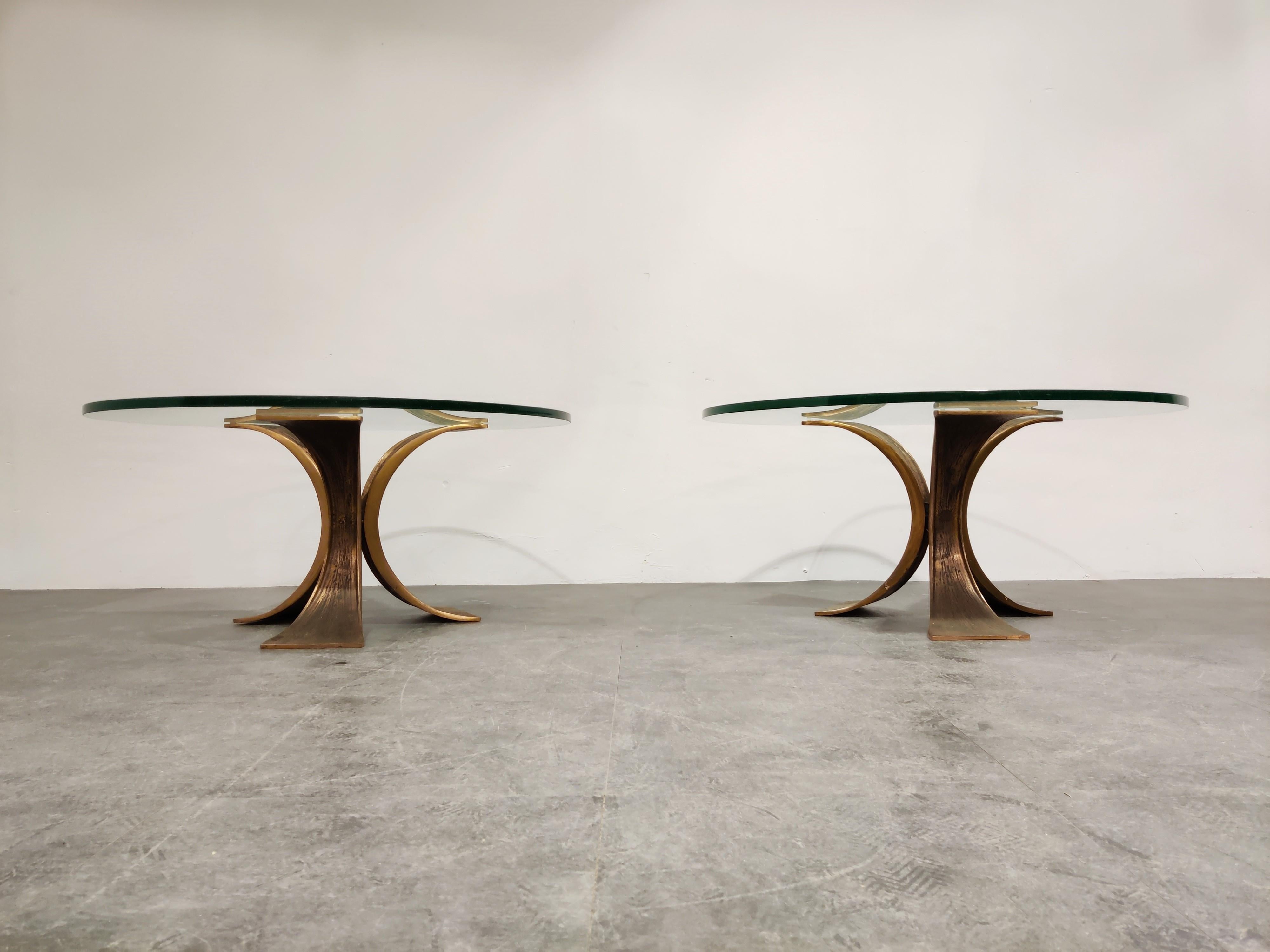 Brutalist Bronze Coffee Tables or Side Tables, 1970s In Good Condition In HEVERLEE, BE