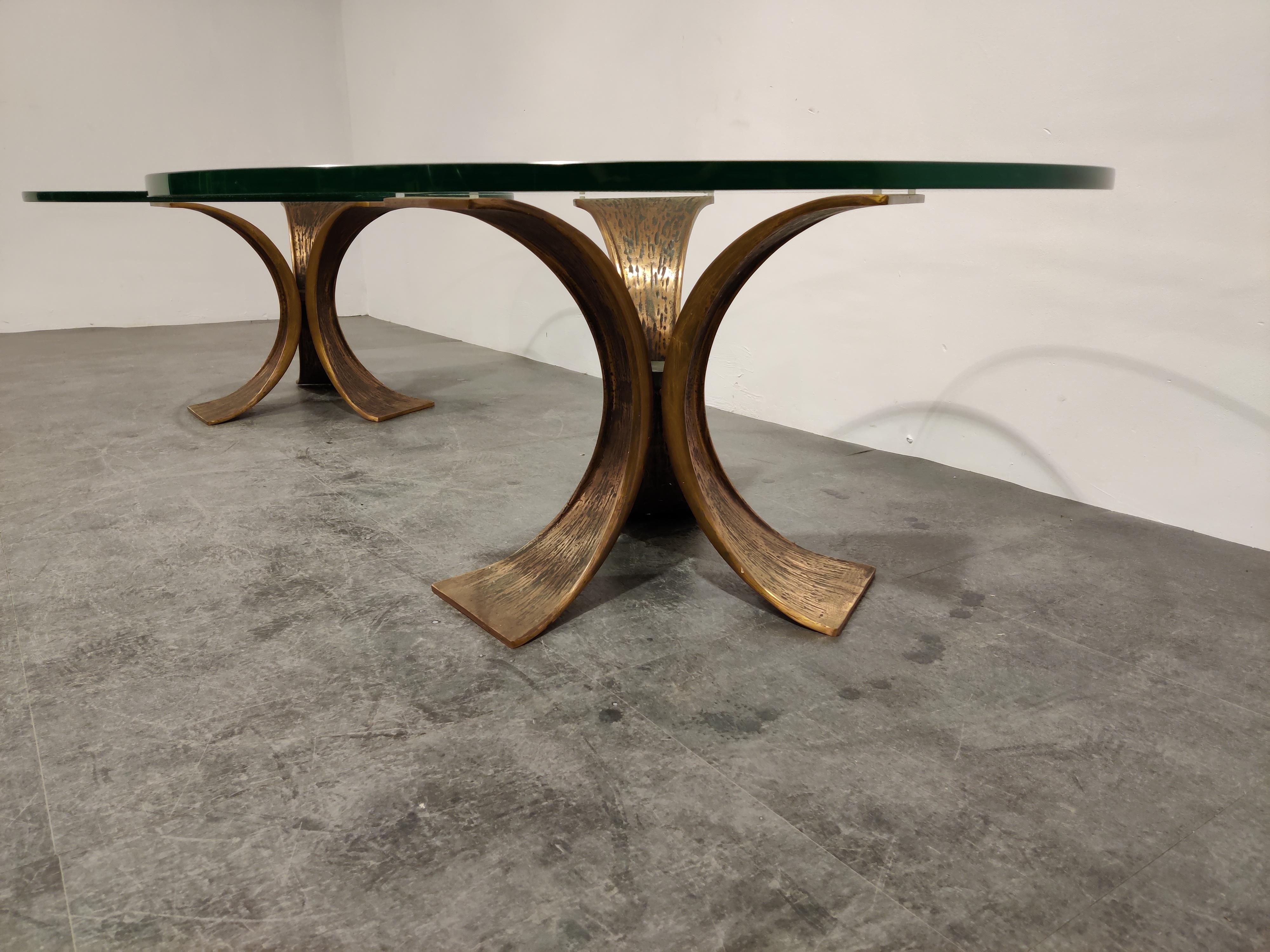 Brutalist Bronze Coffee Tables or Side Tables, 1970s 1