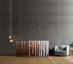 Contemporary Utopia Console, Bronze Copper Leaf Handmade for October Gallery