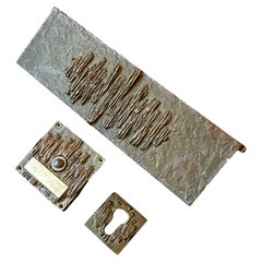 Brutalist Bronze Door Furniture Set