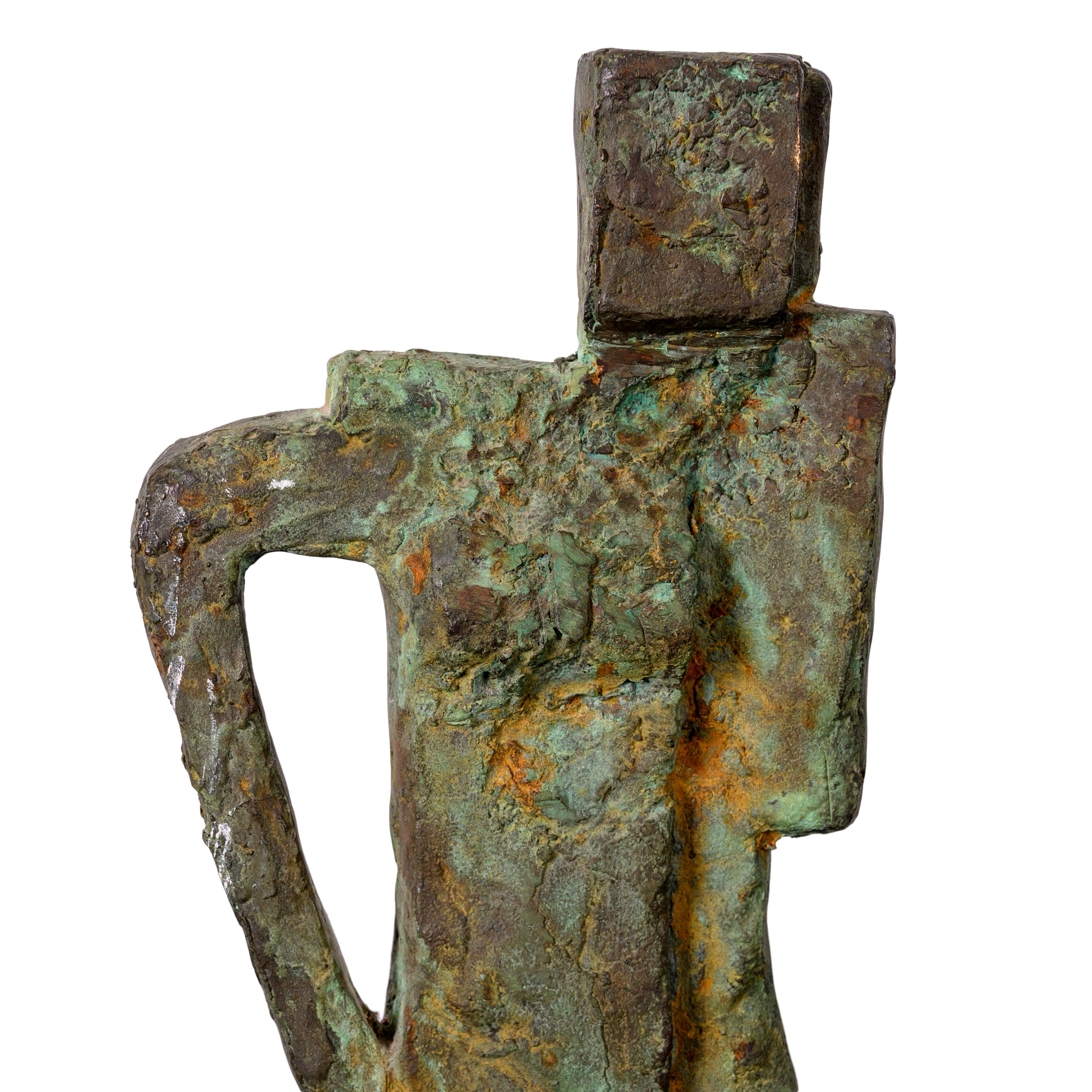 Unknown Brutalist Bronze Figural Sculpture