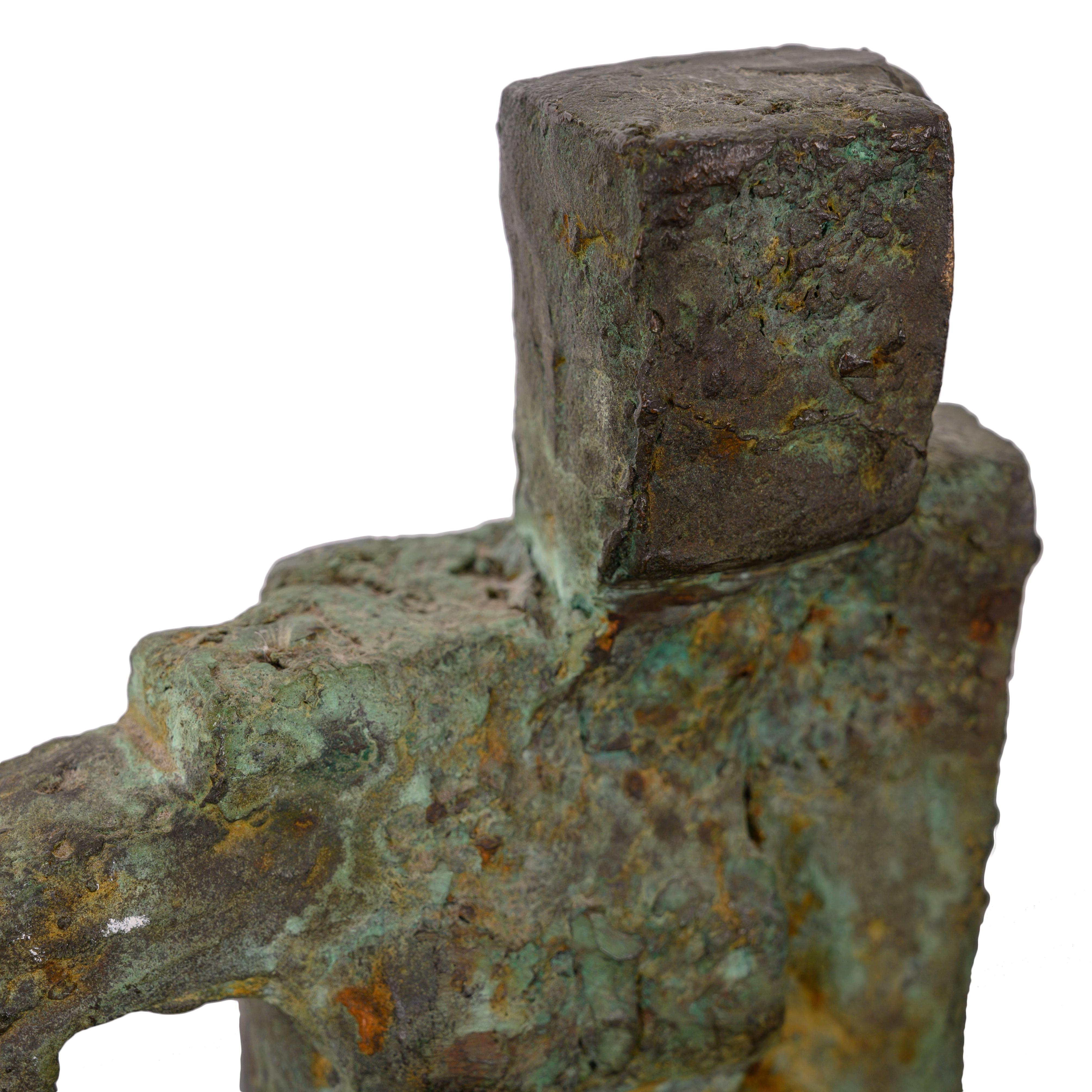 Brutalist Bronze Figural Sculpture In Good Condition In Savannah, GA