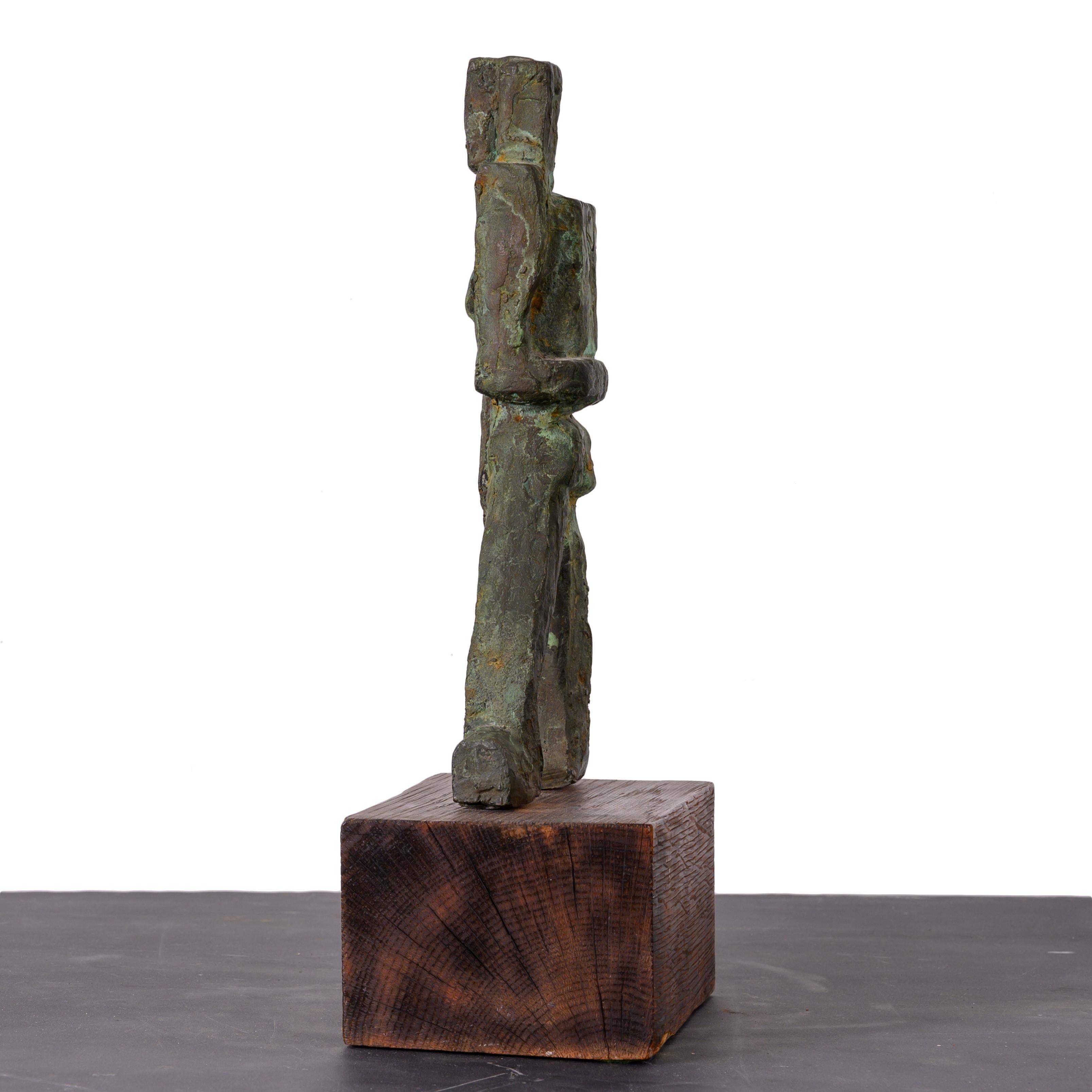 Brutalist Bronze Figural Sculpture 1