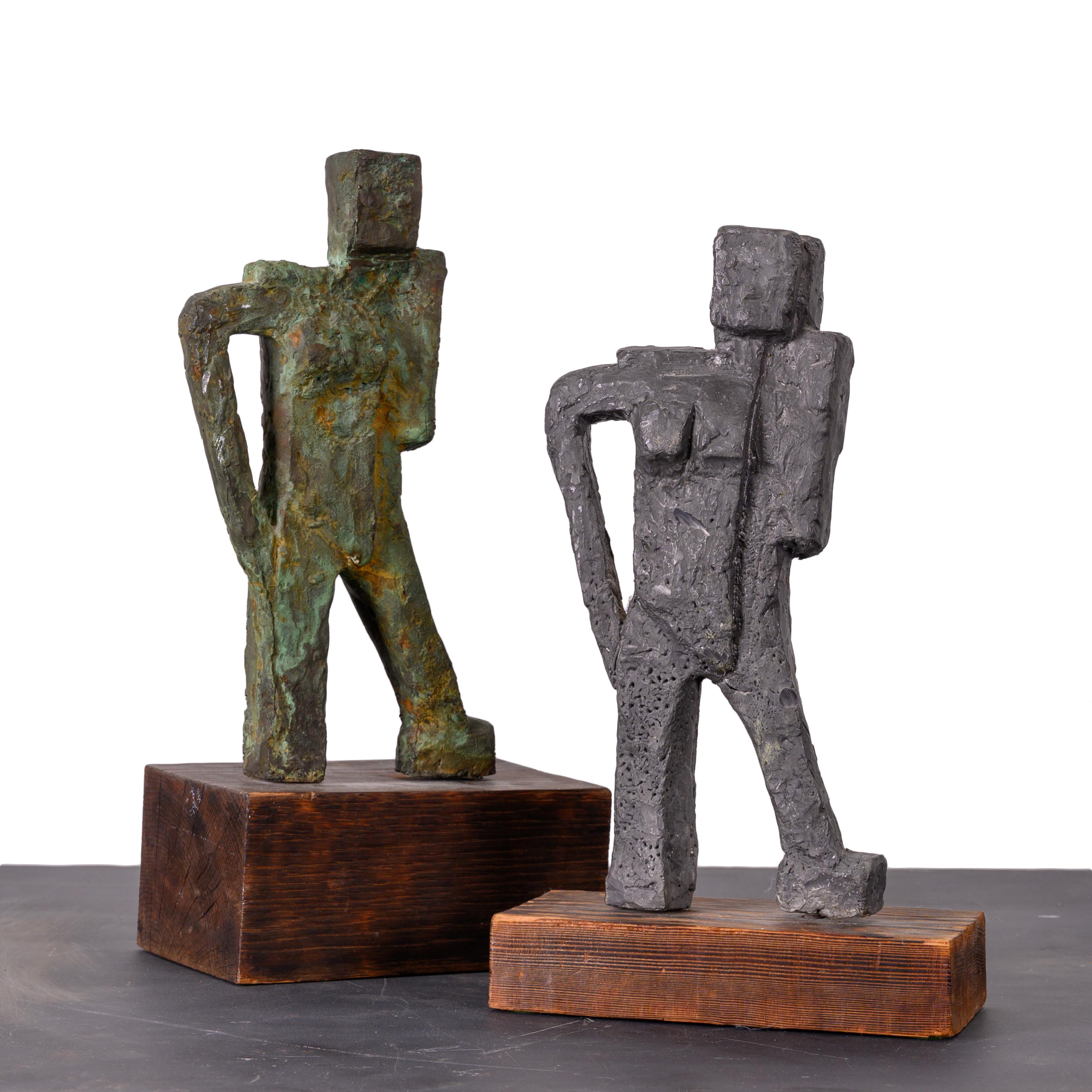 Brutalist Bronze Figural Sculpture 4