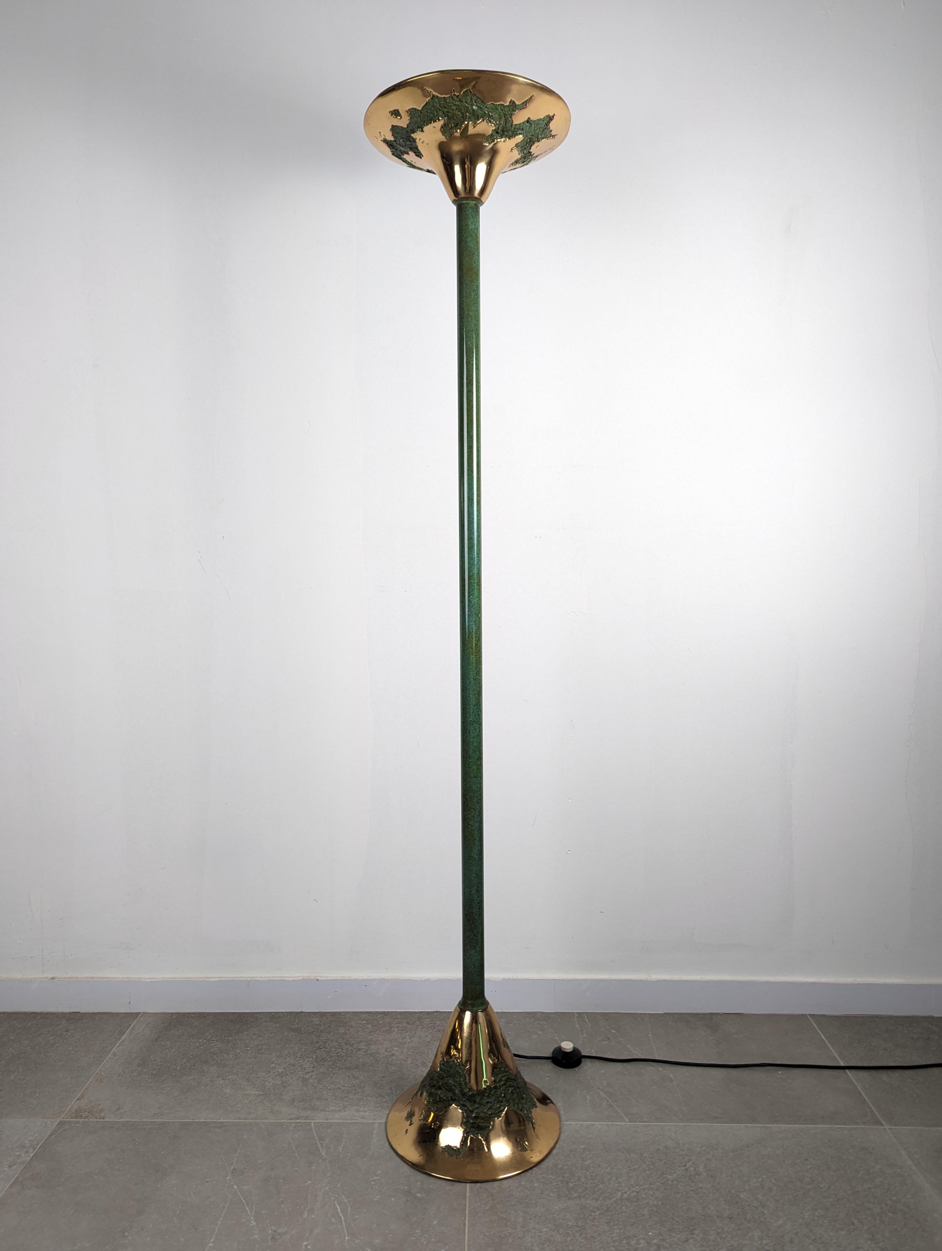 20th Century Brutalist bronze floor lamp by Valentí For Sale