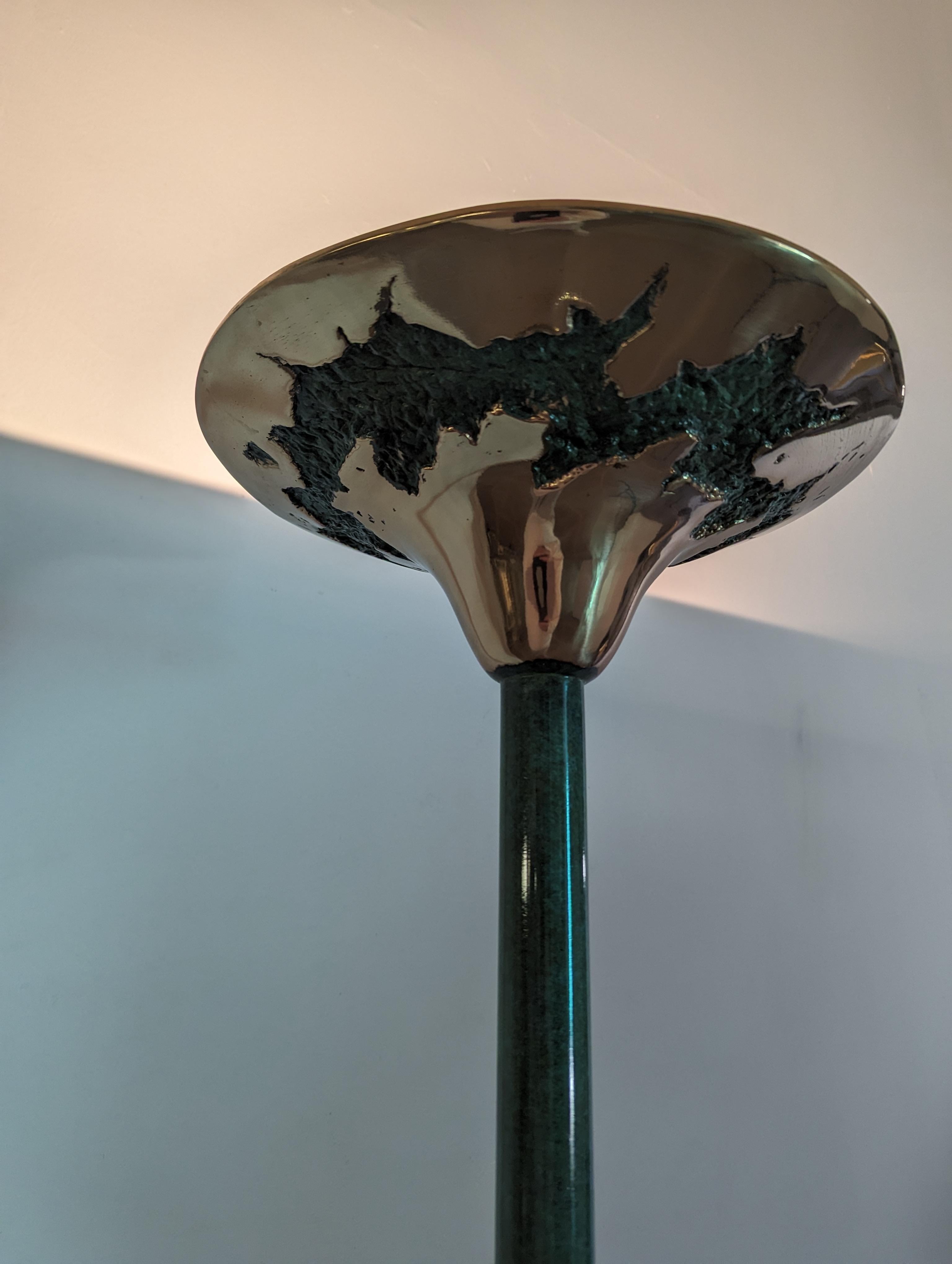 Bronze Brutalist bronze floor lamp by Valentí For Sale