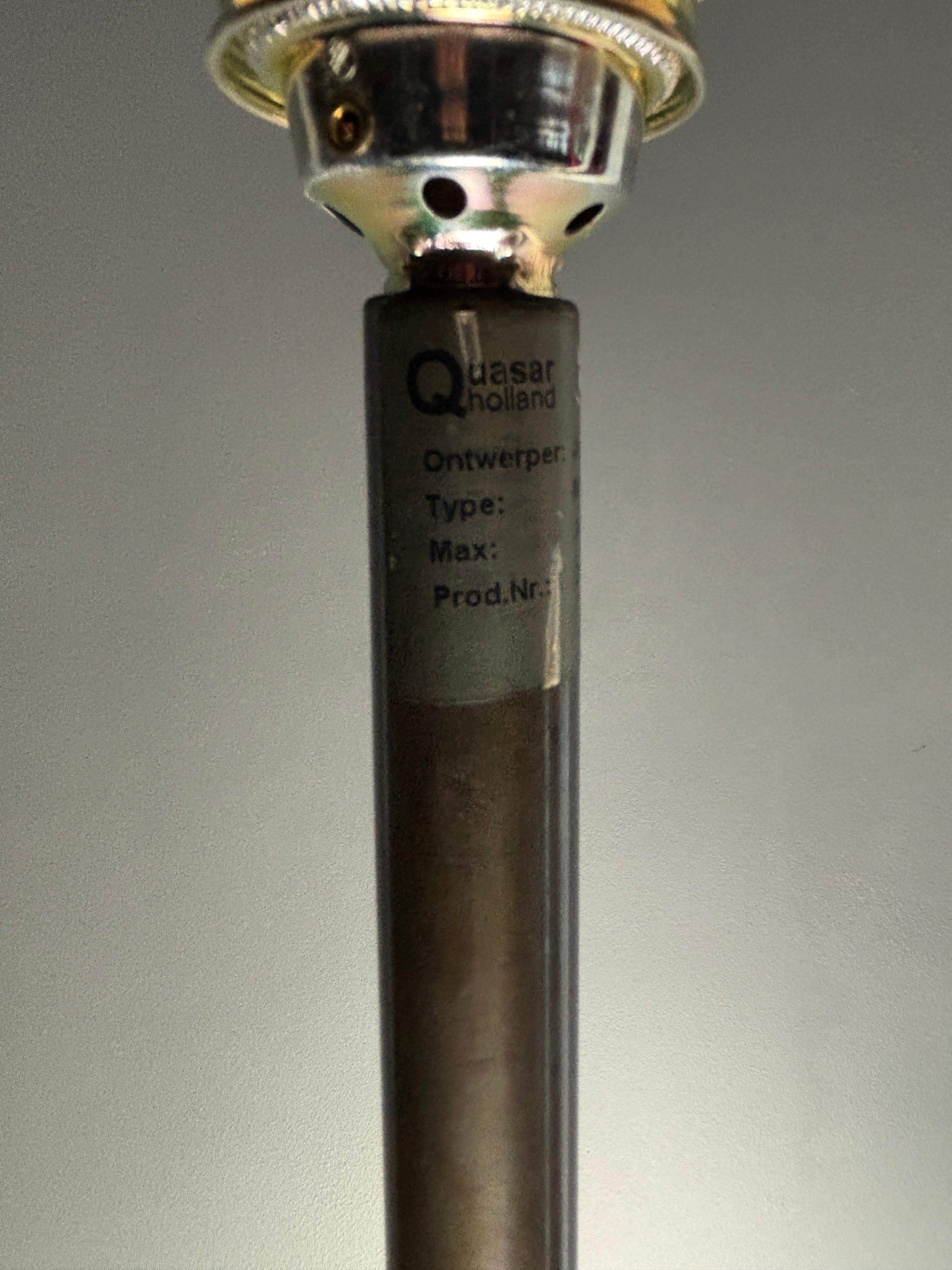 Brutalist bronze floor lamp, Dutch design 1990s by Jan des Bouvrie for Quasar For Sale 6