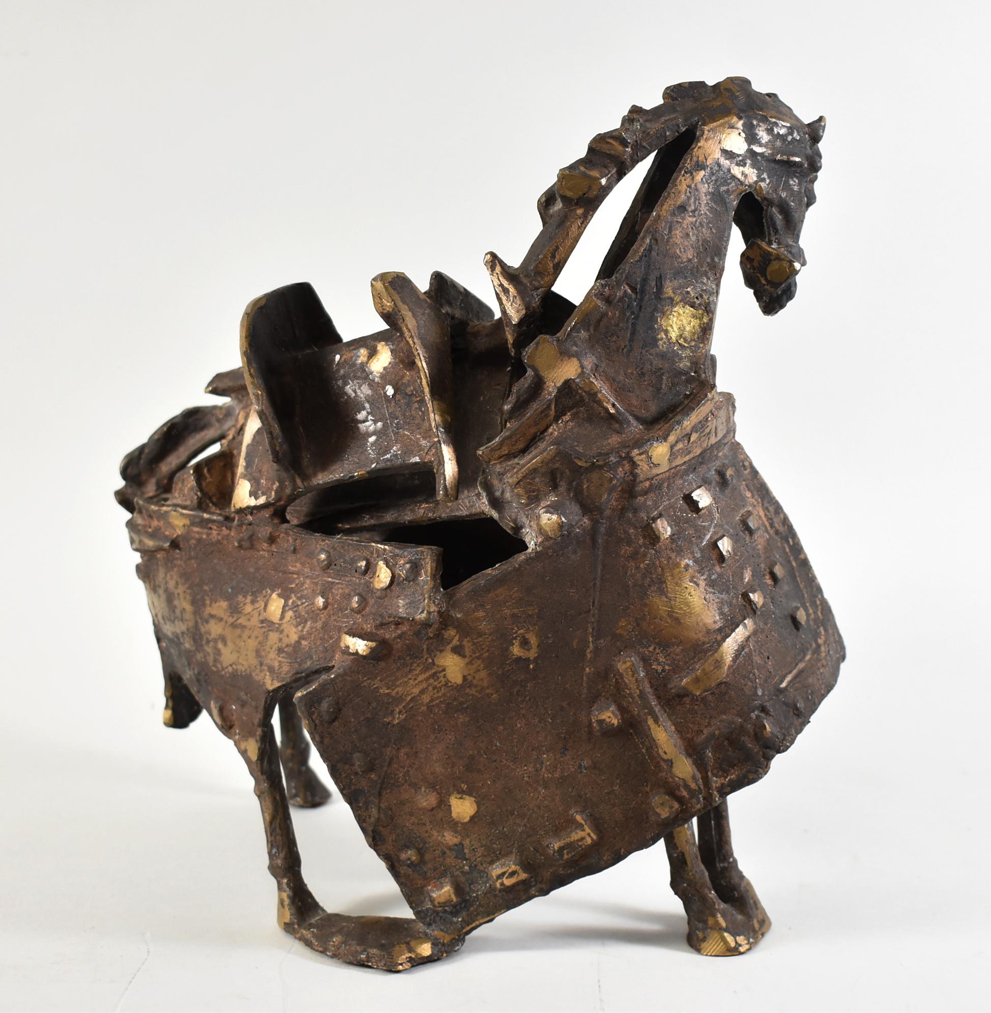 Moderne Sculpture de cheval brutaliste en bronze de Venancio Blanco, Espagne, 1923-2018 en vente