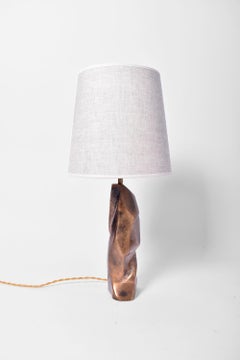 Brutalist bronze lamp, 1960s.