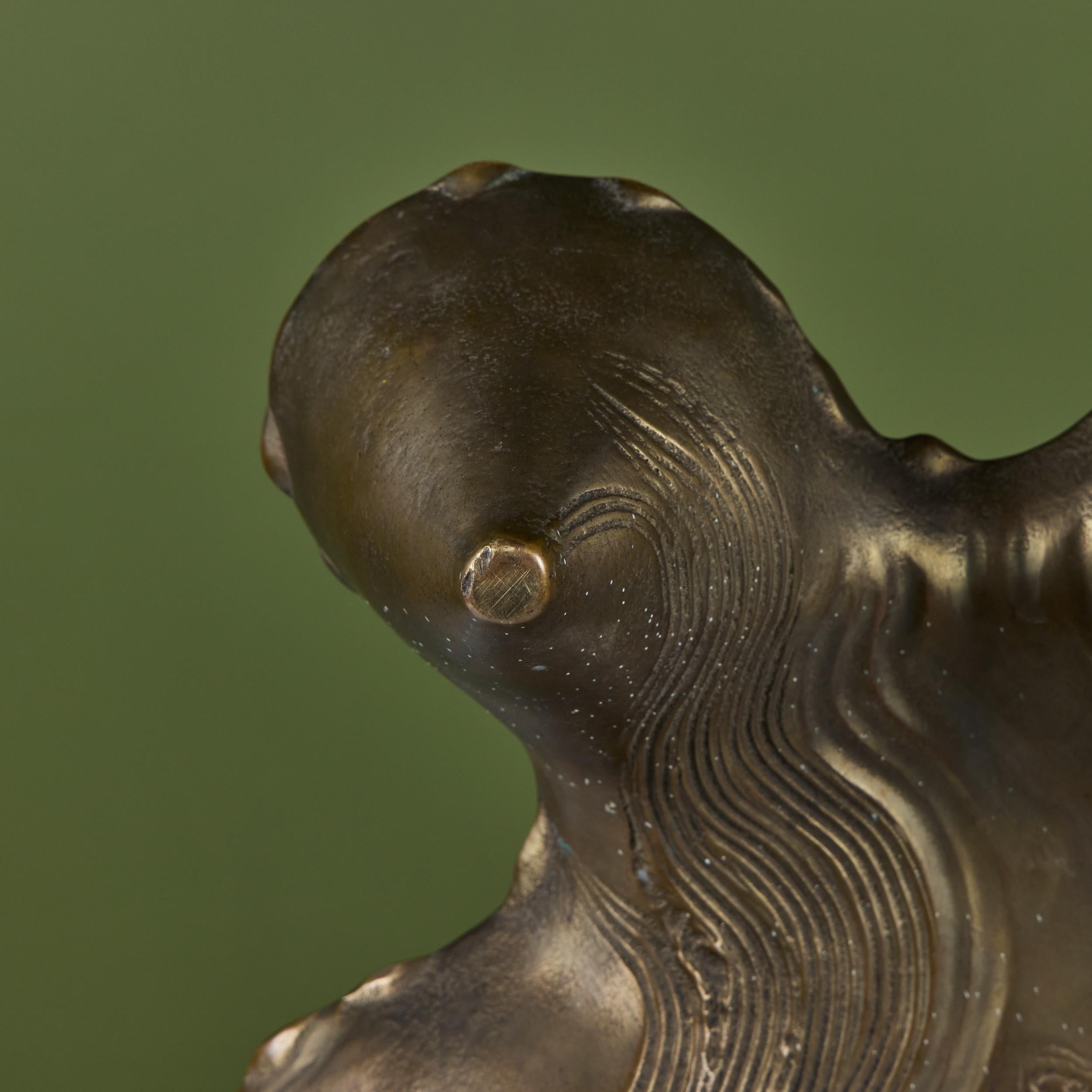 Brutalist Bronze Mounted Sculpture For Sale 6