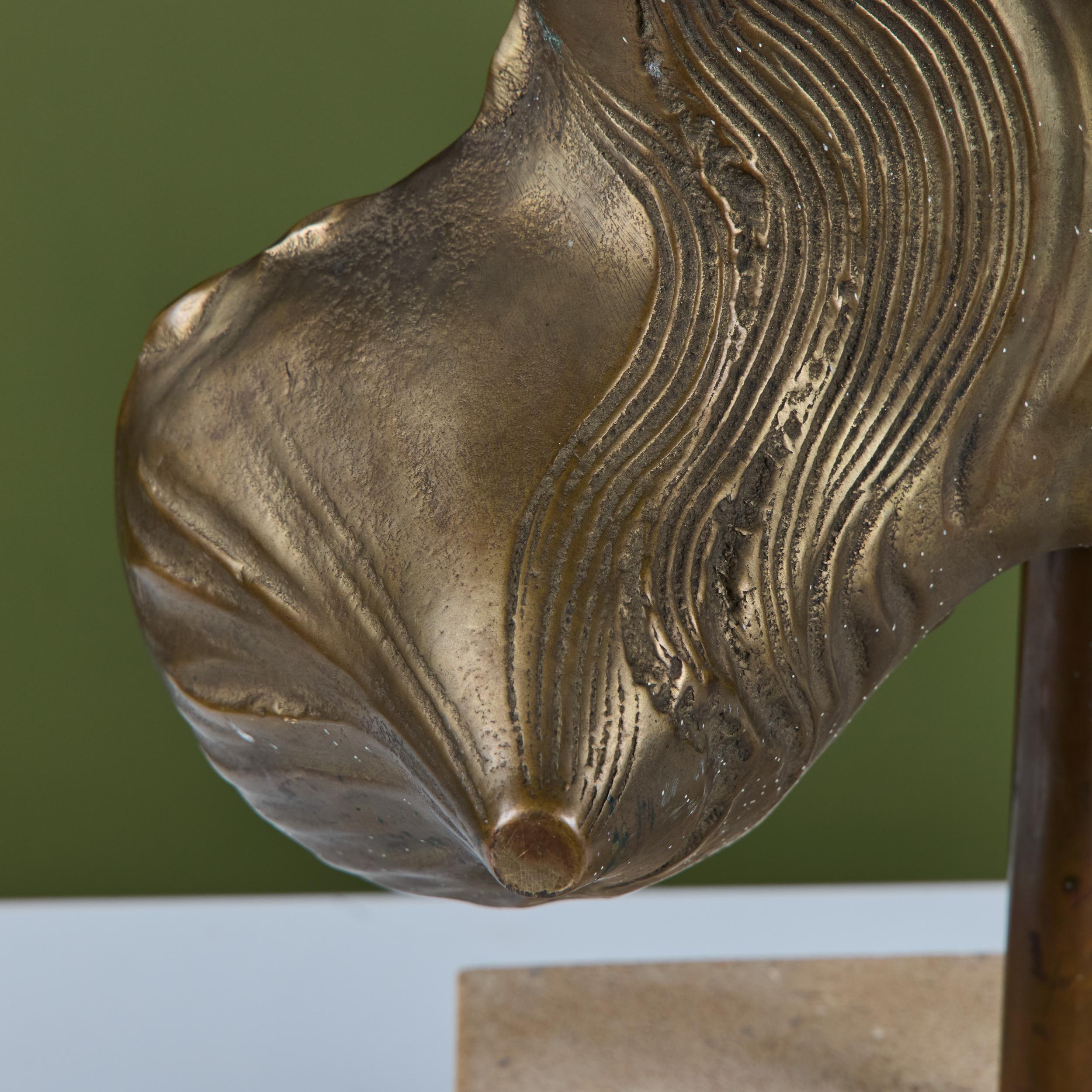 Brutalist Bronze Mounted Sculpture For Sale 7