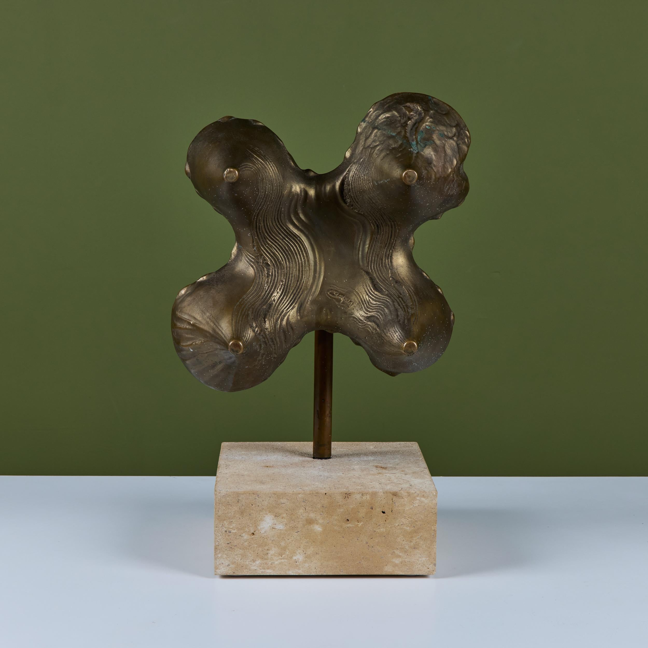 Brutalist Bronze Mounted Sculpture In Good Condition For Sale In Los Angeles, CA