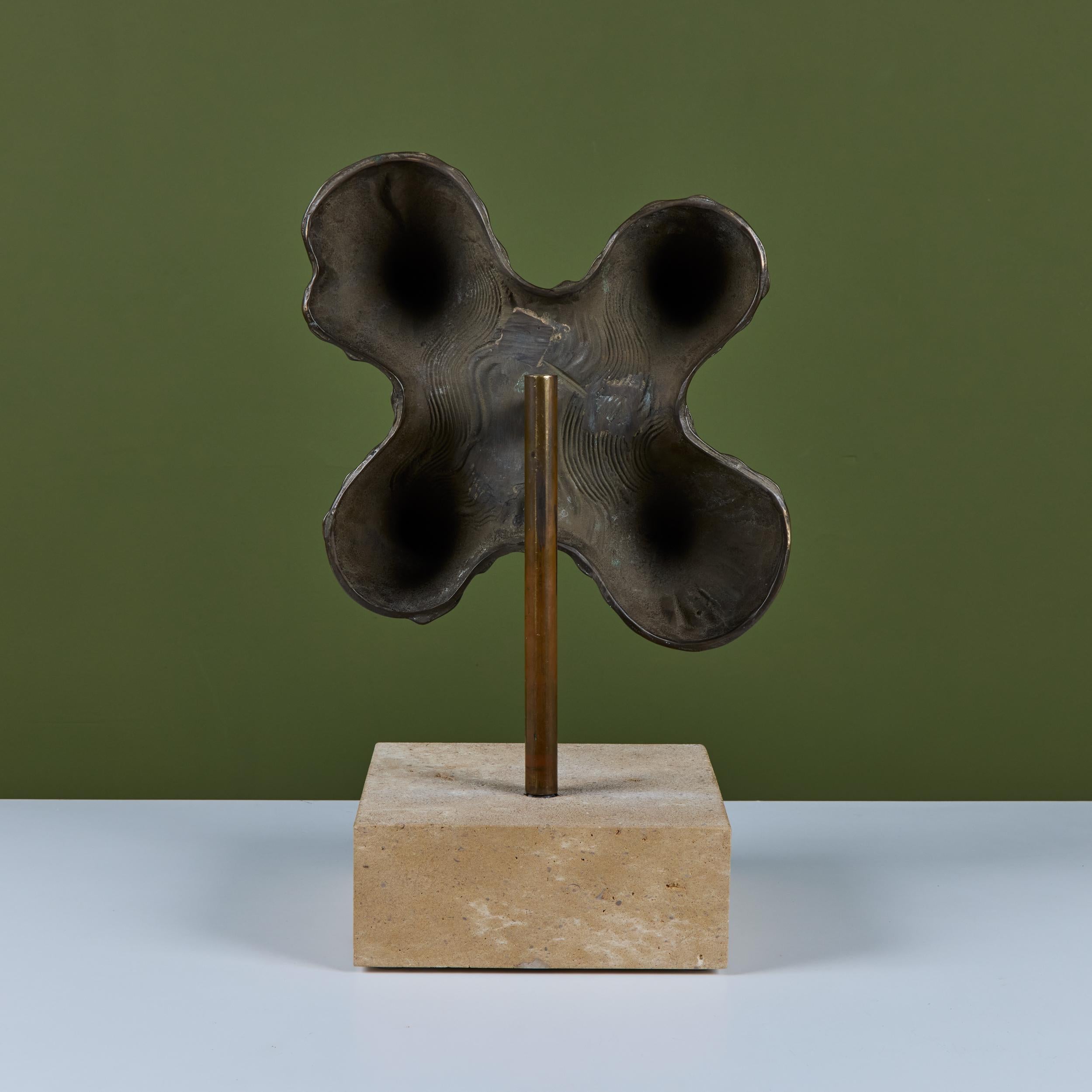 Brutalist Bronze Mounted Sculpture For Sale 2