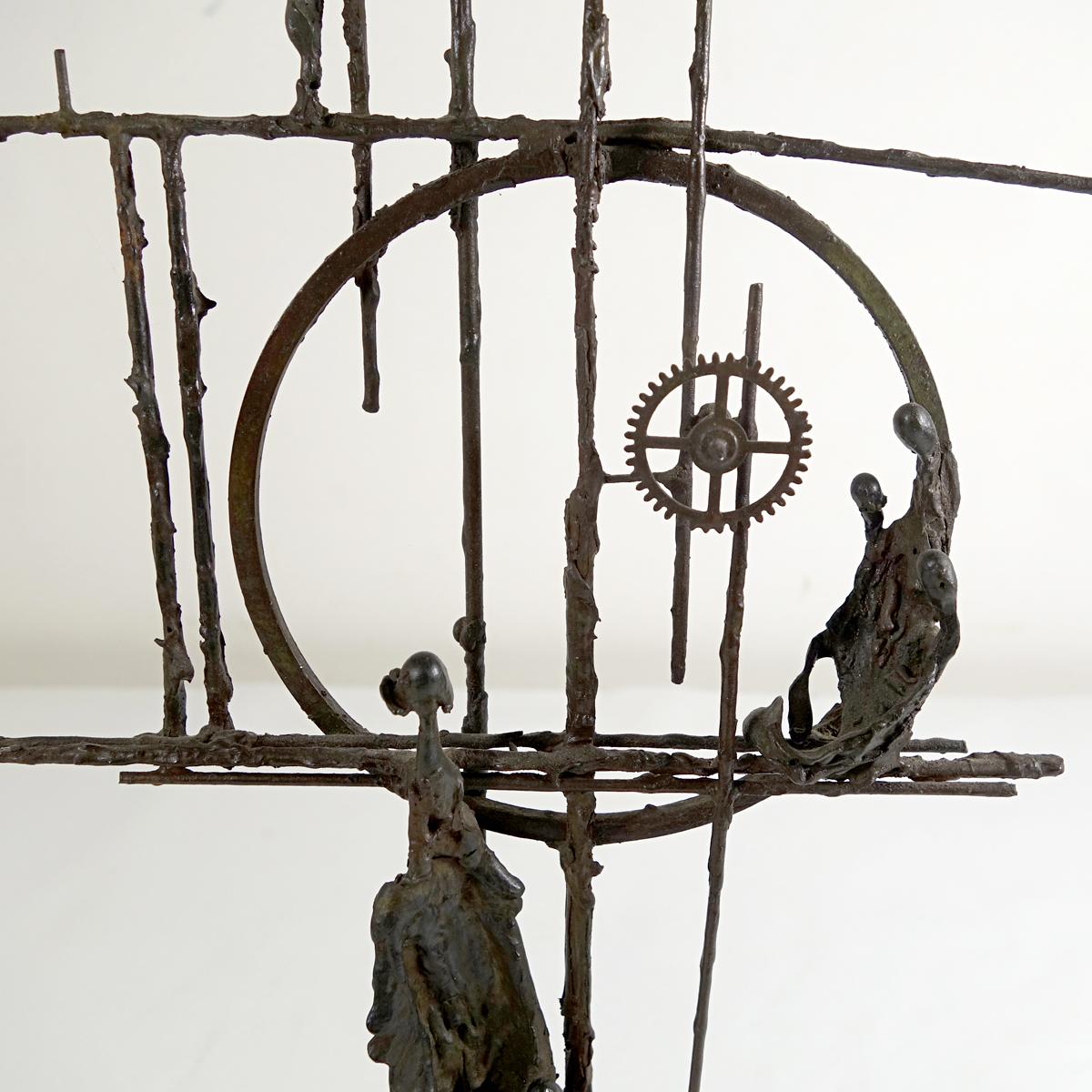 Brutalist Bronze Objet D'Art with Lots of Symbolism and Grace 1