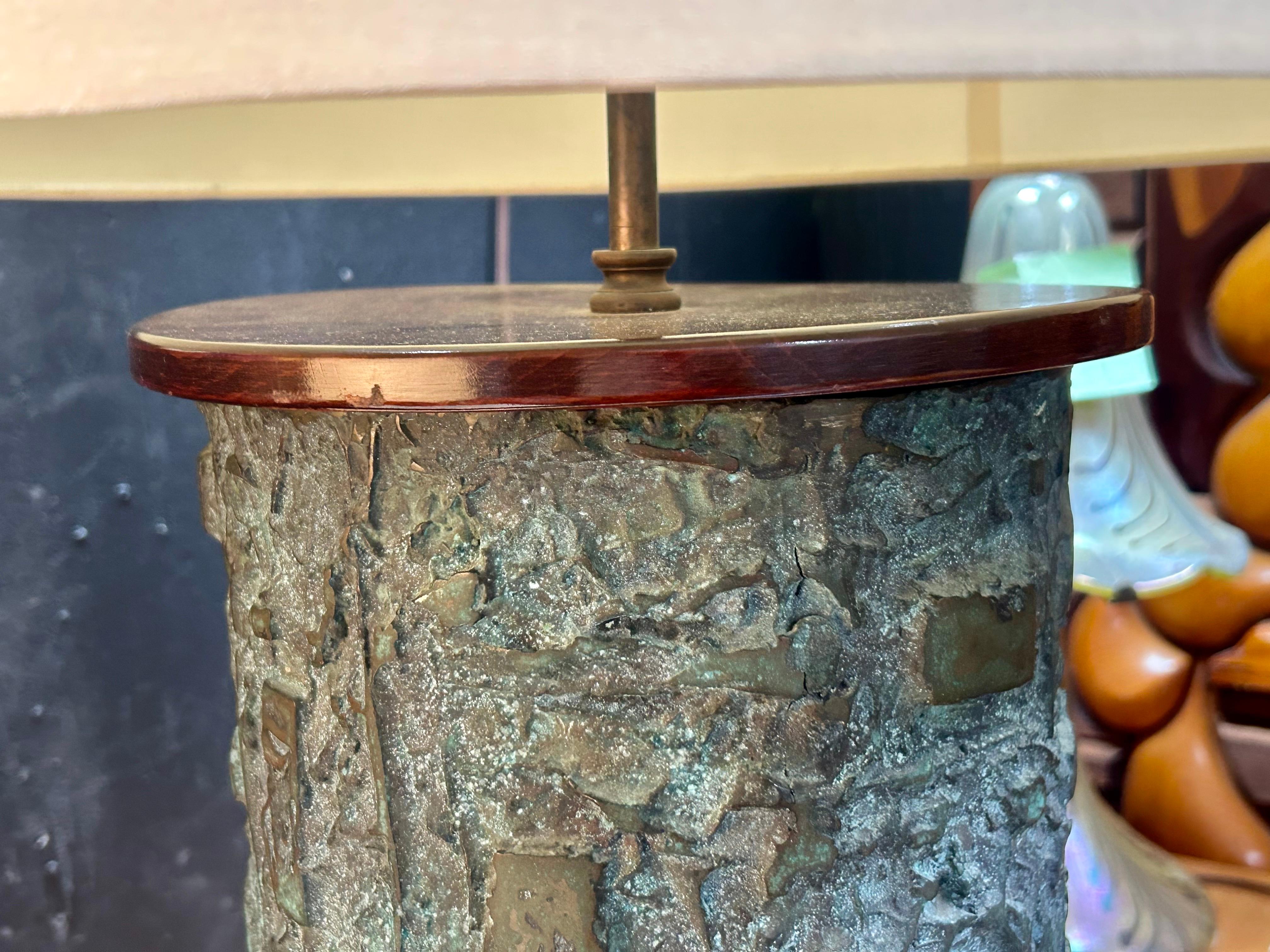 Lampada Occasionale Brutalista in Bronzo in vendita 2