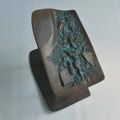 Brutalist Bronze Push and Pull Door Handles, Sweden, circa 1960