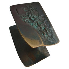 Used Brutalist Bronze Push and Pull Door Handles, Sweden, circa 1960