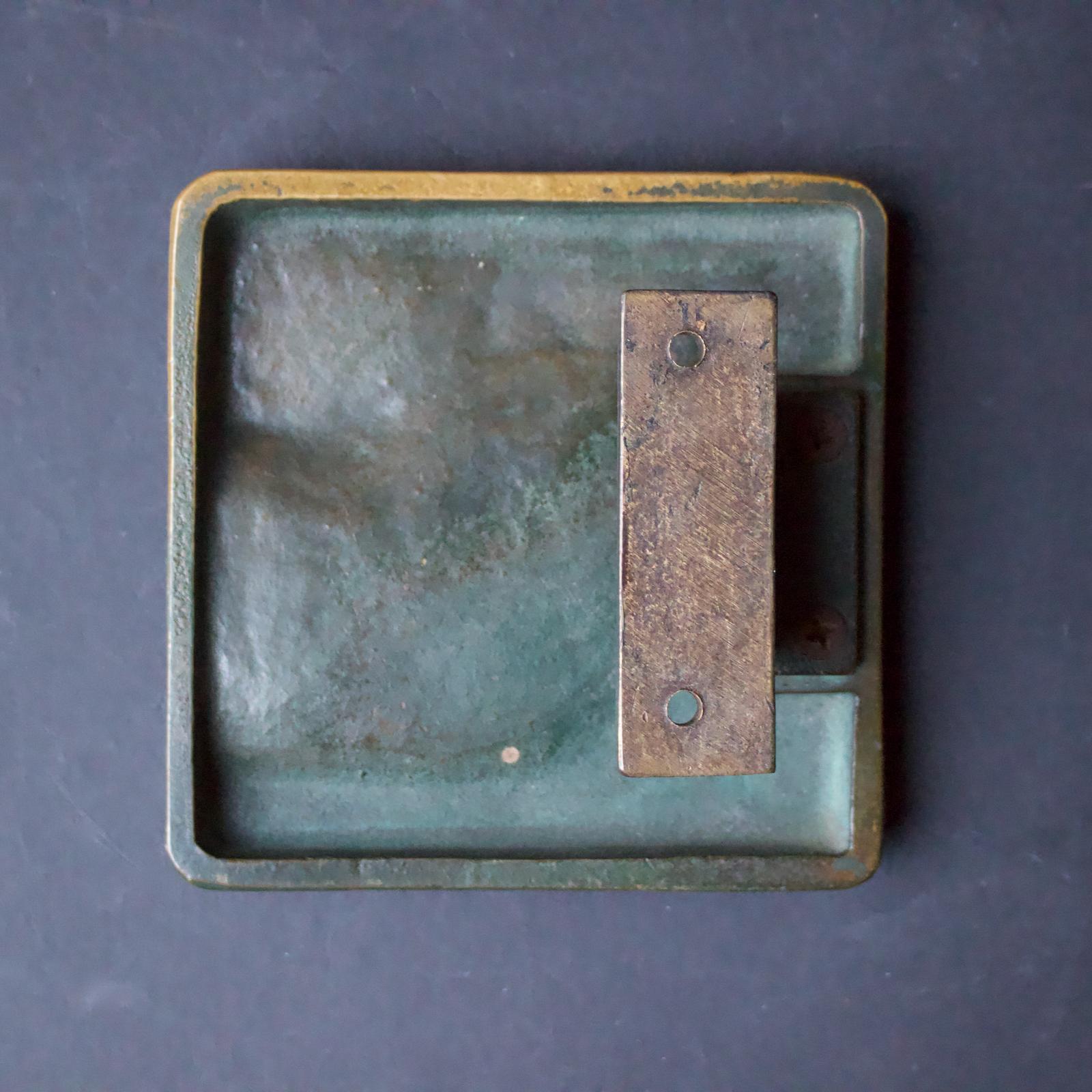 Brutalist Bronze Push or Pull Door Handle Set with Abstract Design, 20th Century 1