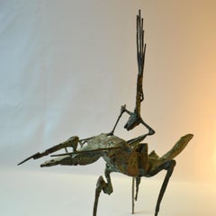 Expressionist Bronze Sculpture of Acrobat on Horse by Dutch Artist Jacobs