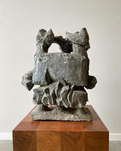 Brutalist Bronze Sculture, Signed A. Benson, 1964