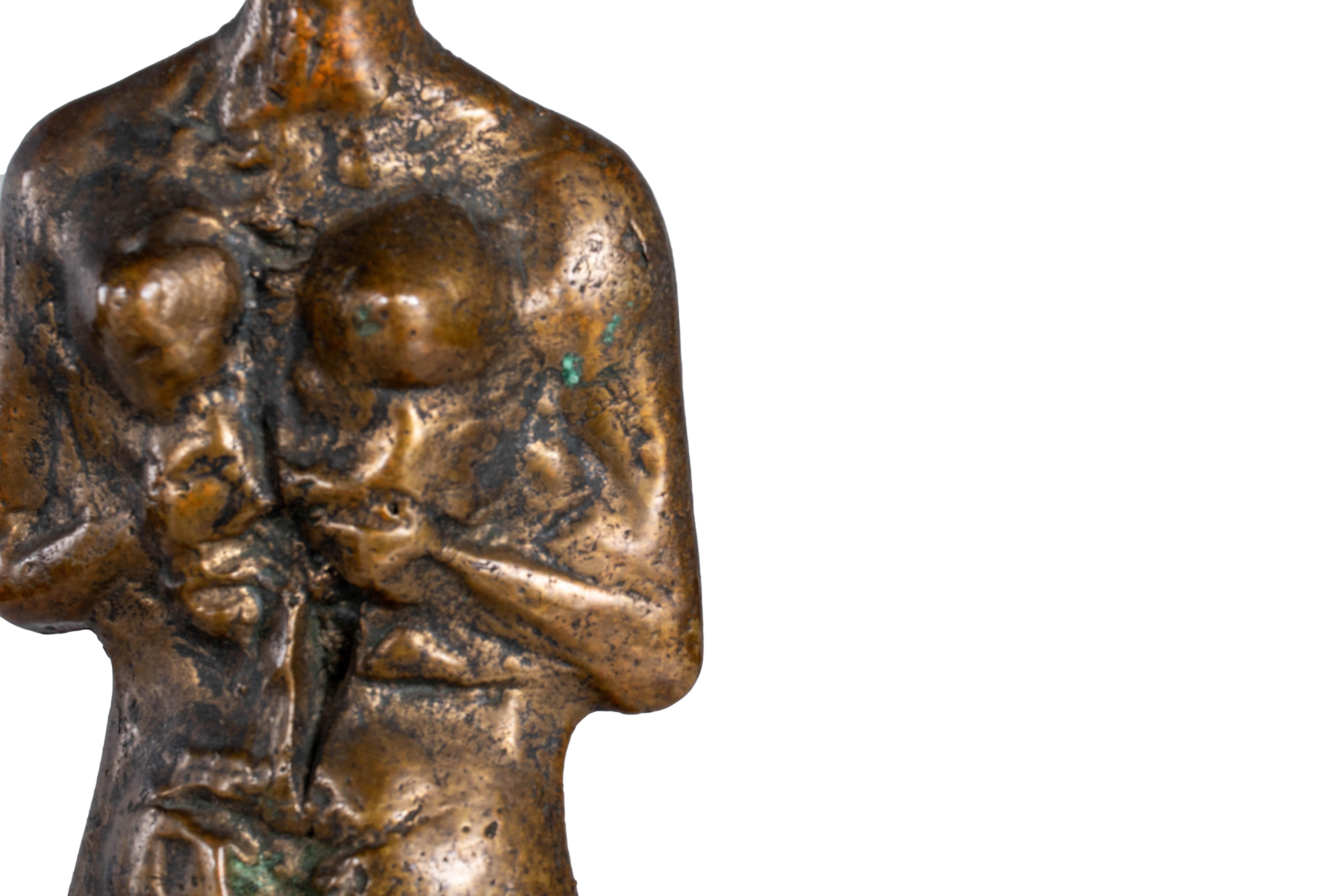 Brutalist Bronze Statue For Sale 2