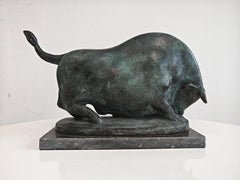 Sulpture en bronze brutaliste, "Taureau" par Alfred Hrdlicka, Autriche, fin du 20e siècle