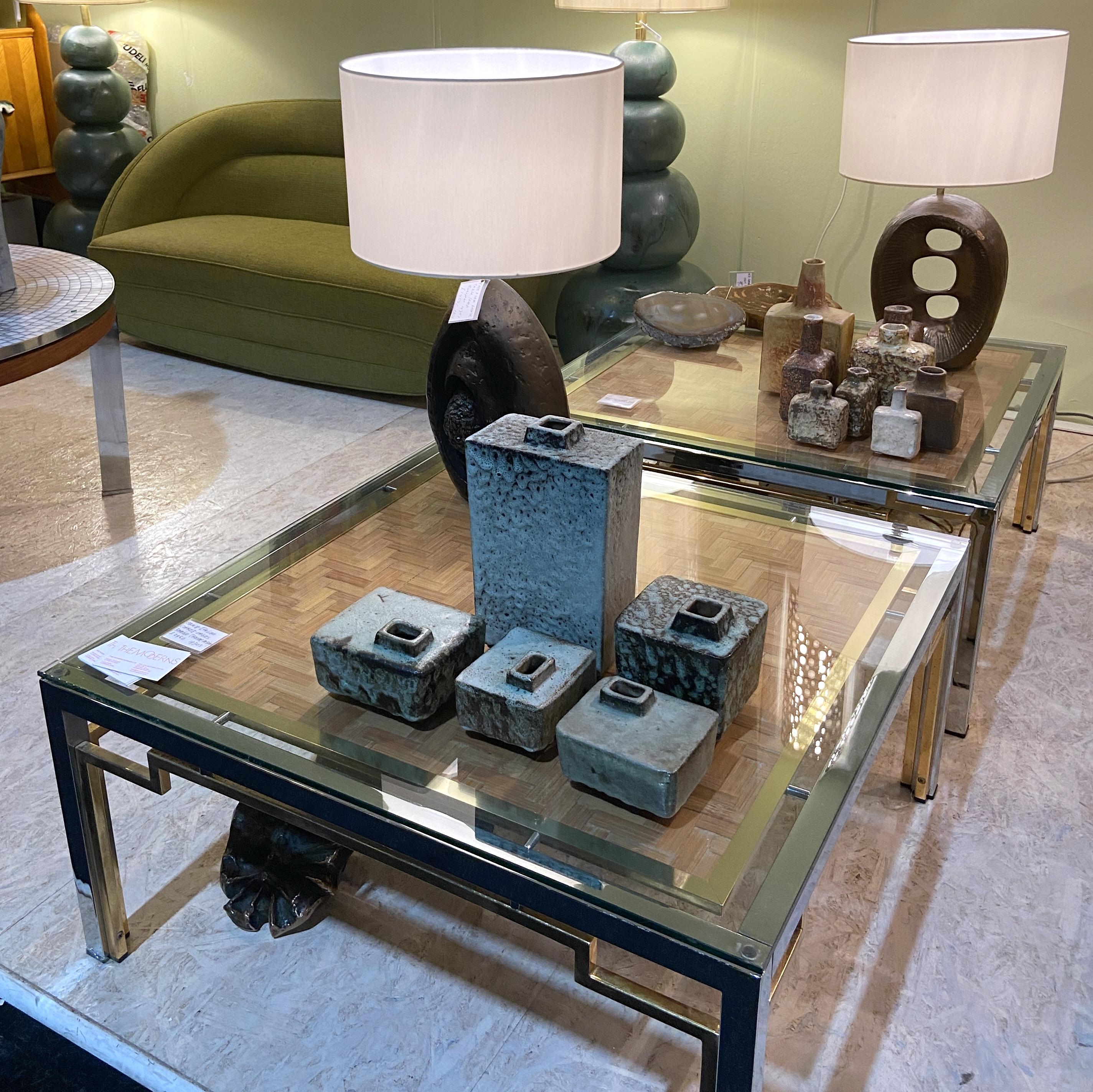 Brutalist Bronze Table Lamp by Robert Phandeve For Sale 1