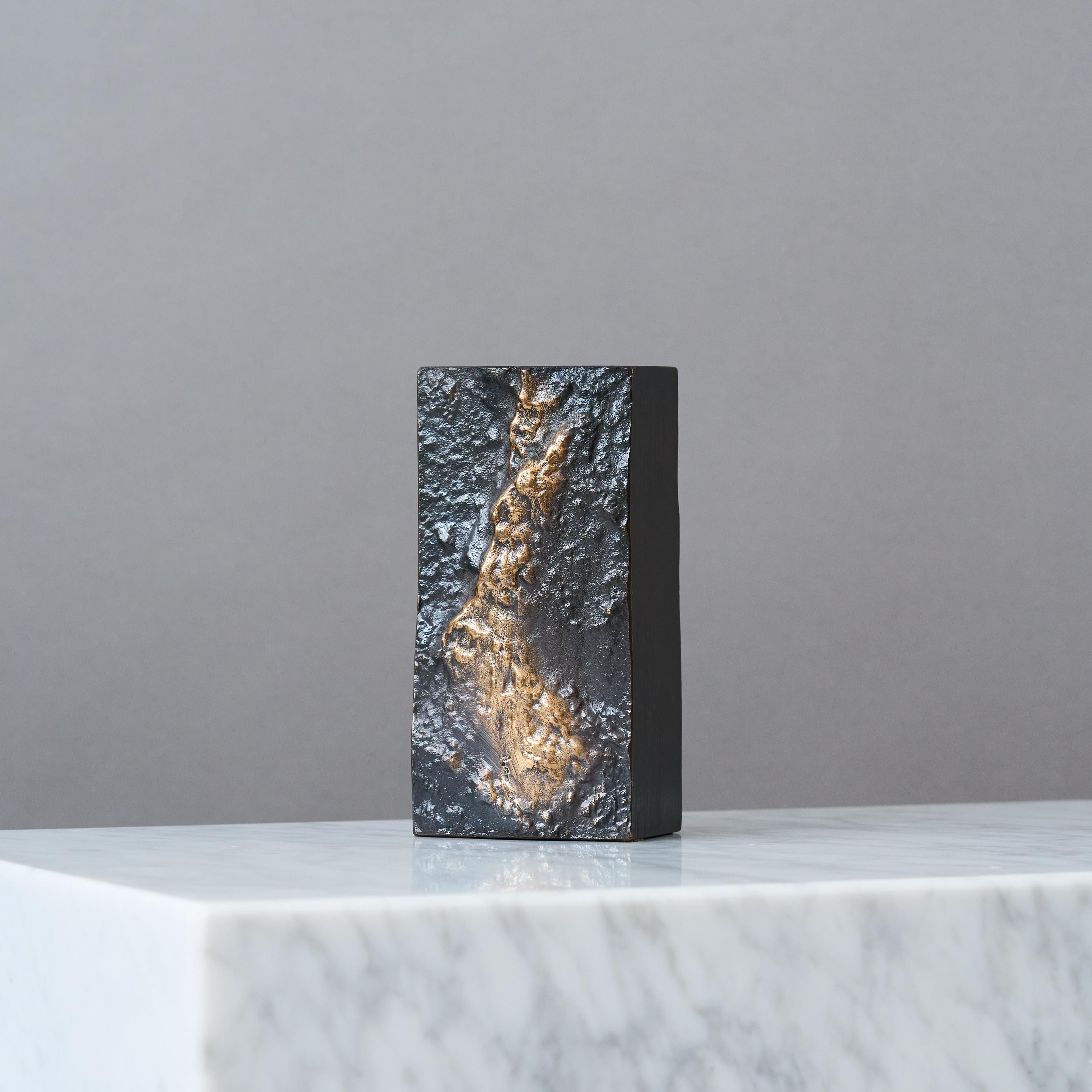 Finnish Brutalist Bronze Vase by Kaj Blomqvist for Rakennusvaline, Finland, 1960s For Sale