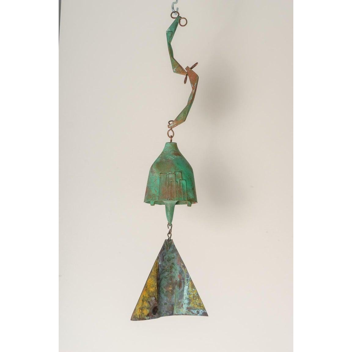 American Brutalist Bronze Wind Chime by Paolo Soleri