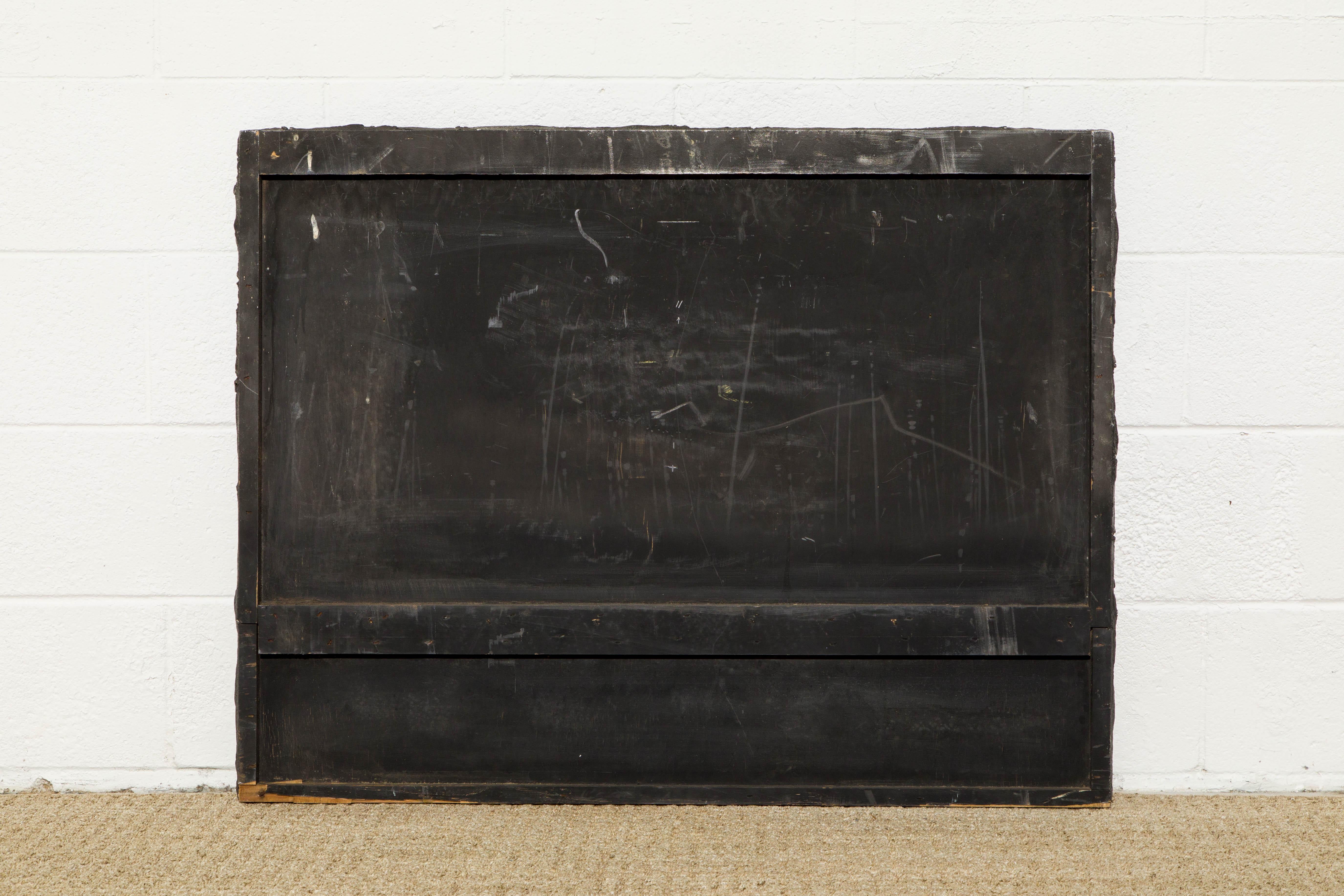 Brutalist Bronzed Resin Wall Relief Sculpture, Style of Paul Evans, c 1970s For Sale 15
