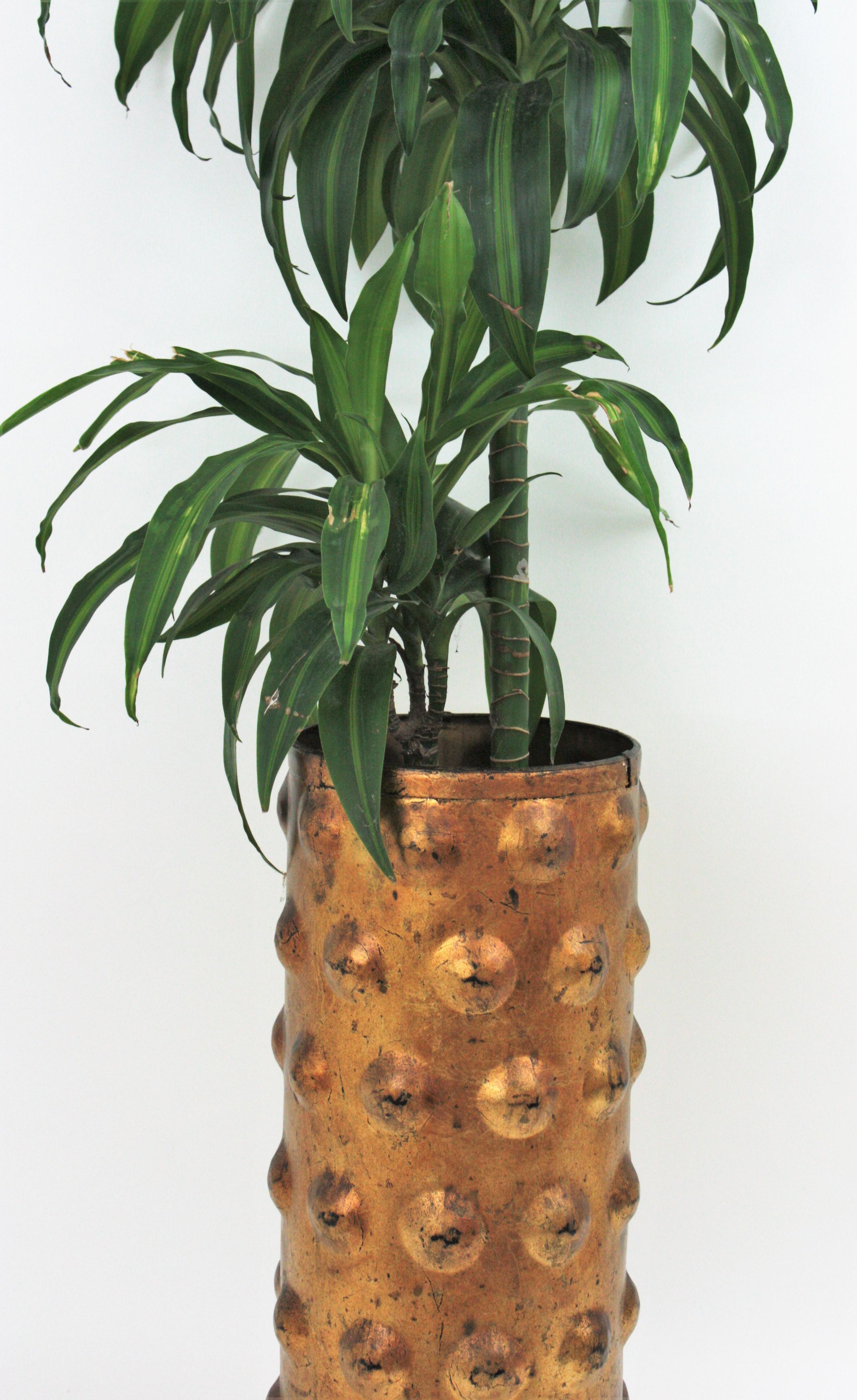 Mid-Century Modern Spanish Brutalist Umbrella Stand / Tall Planter, 1950s For Sale