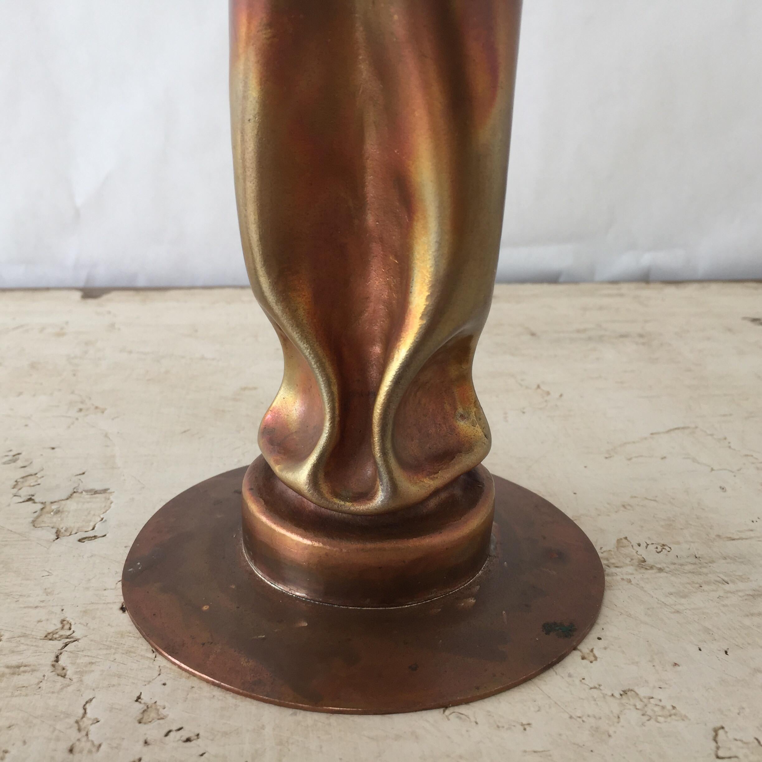 copper bud vases