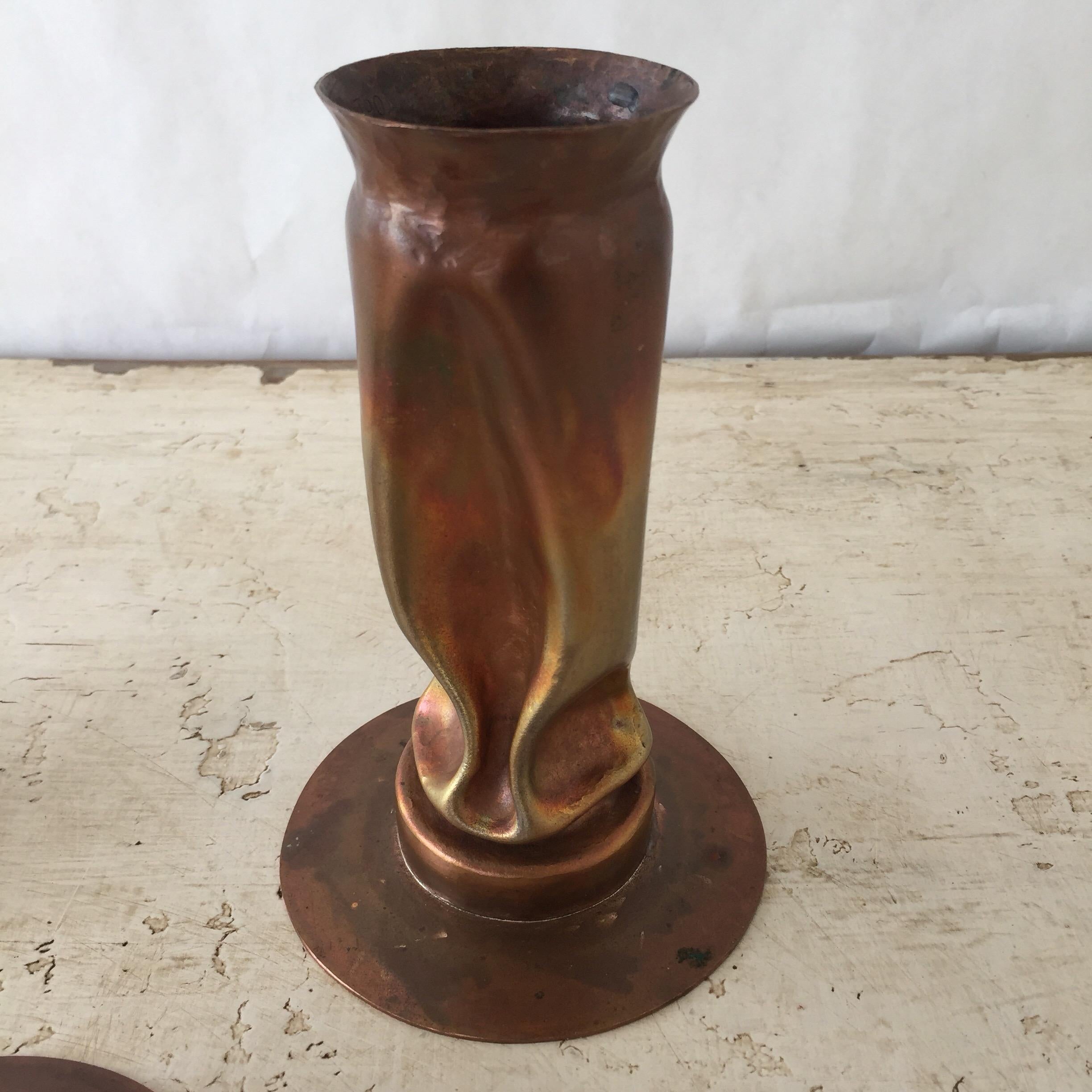 copper bud vase