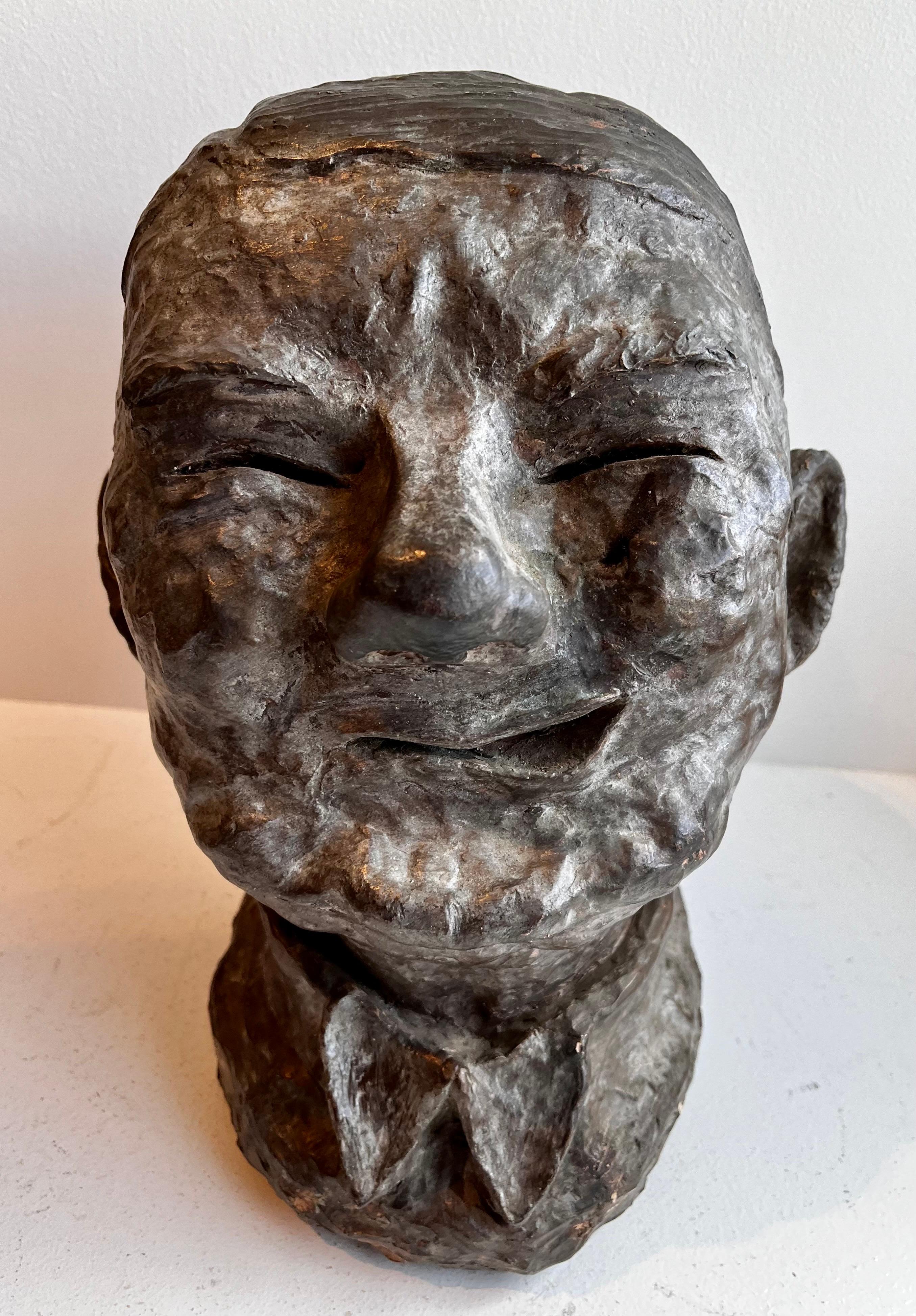 American Brutalist Bust of W. C. Fields, artist unknown For Sale
