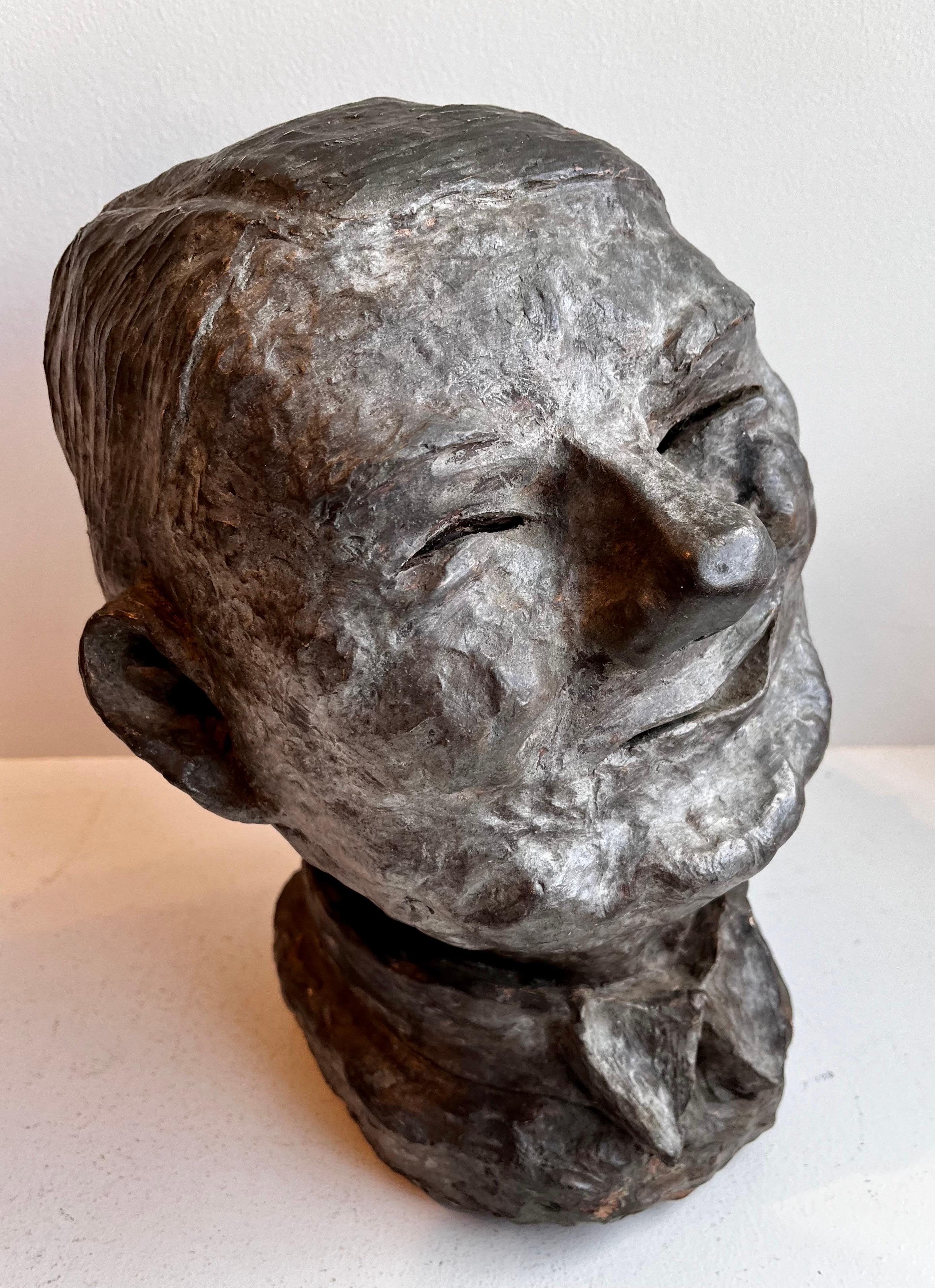 Mid-20th Century Brutalist Bust of W. C. Fields, artist unknown For Sale