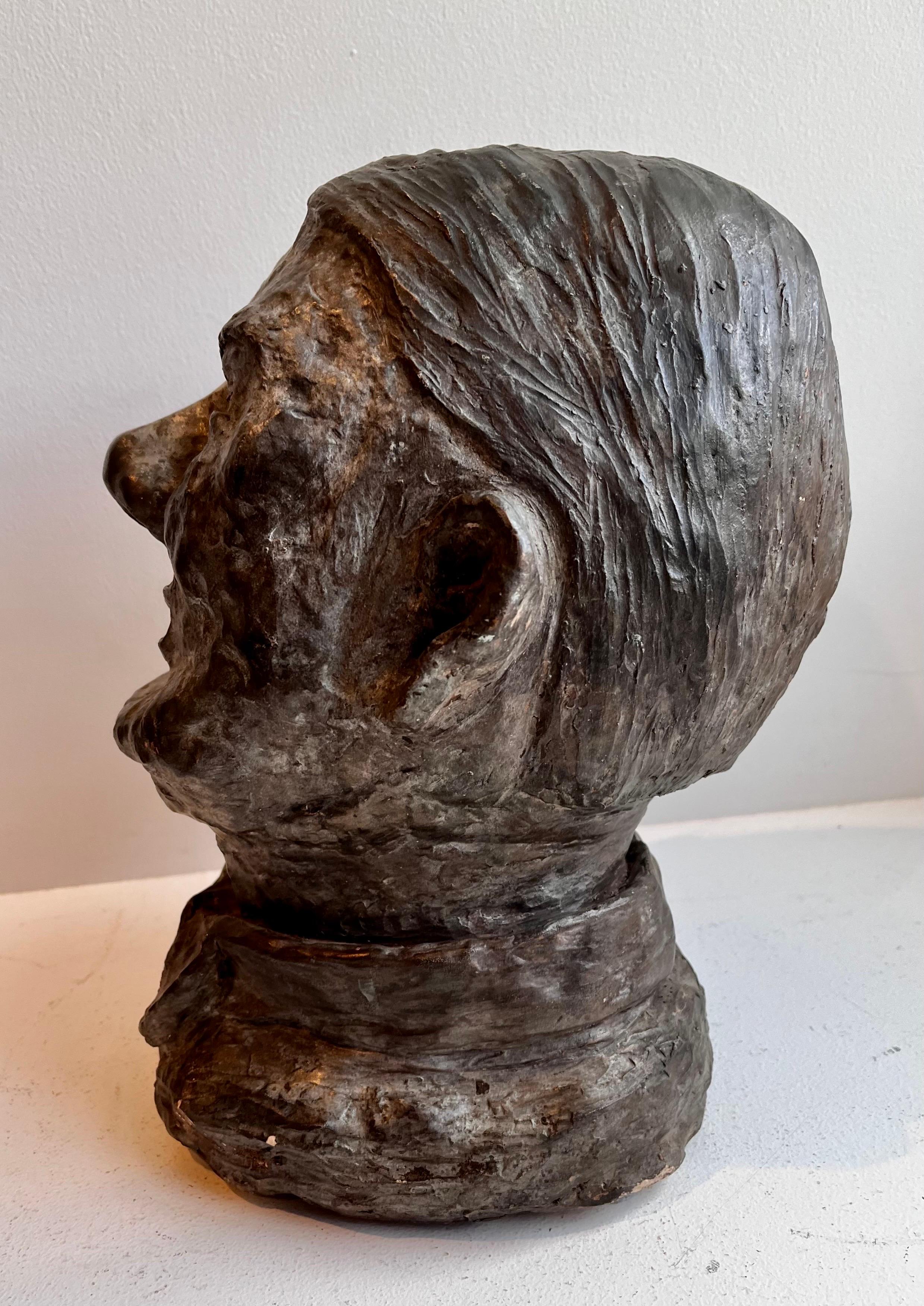 Brutalist Bust of W. C. Fields, artist unknown For Sale 1