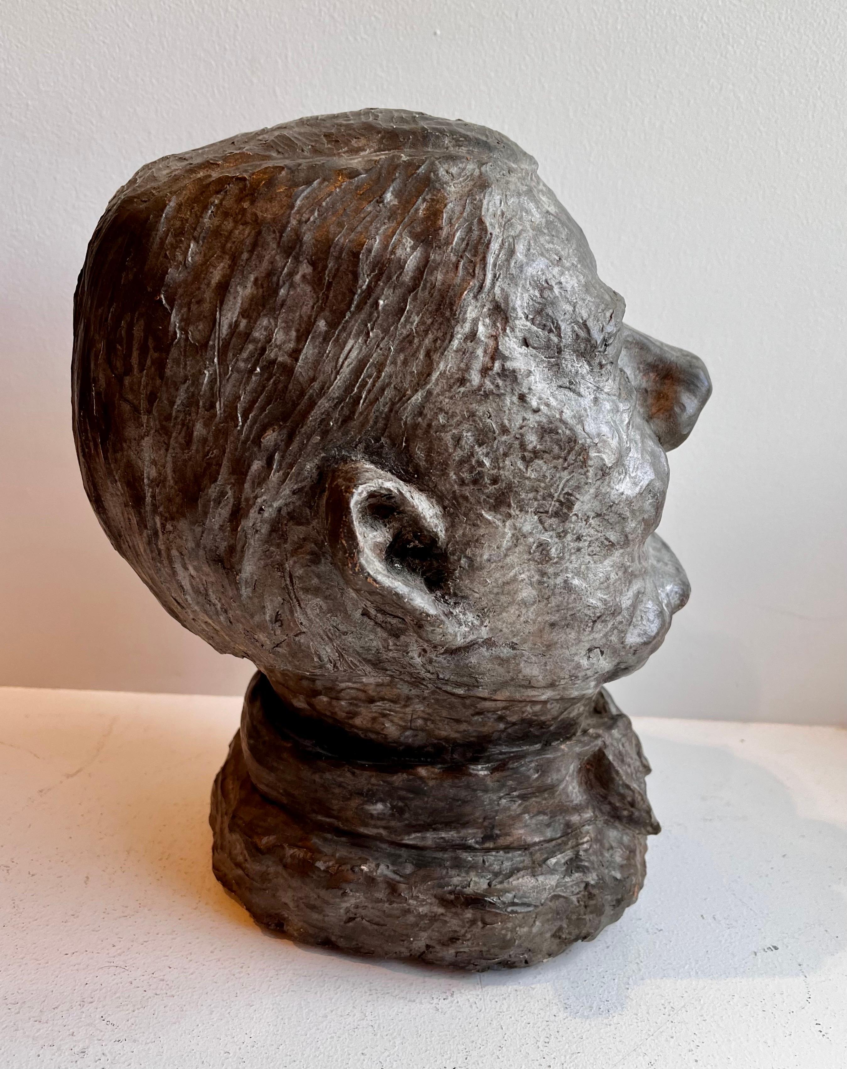 Brutalist Bust of W. C. Fields, artist unknown For Sale 2