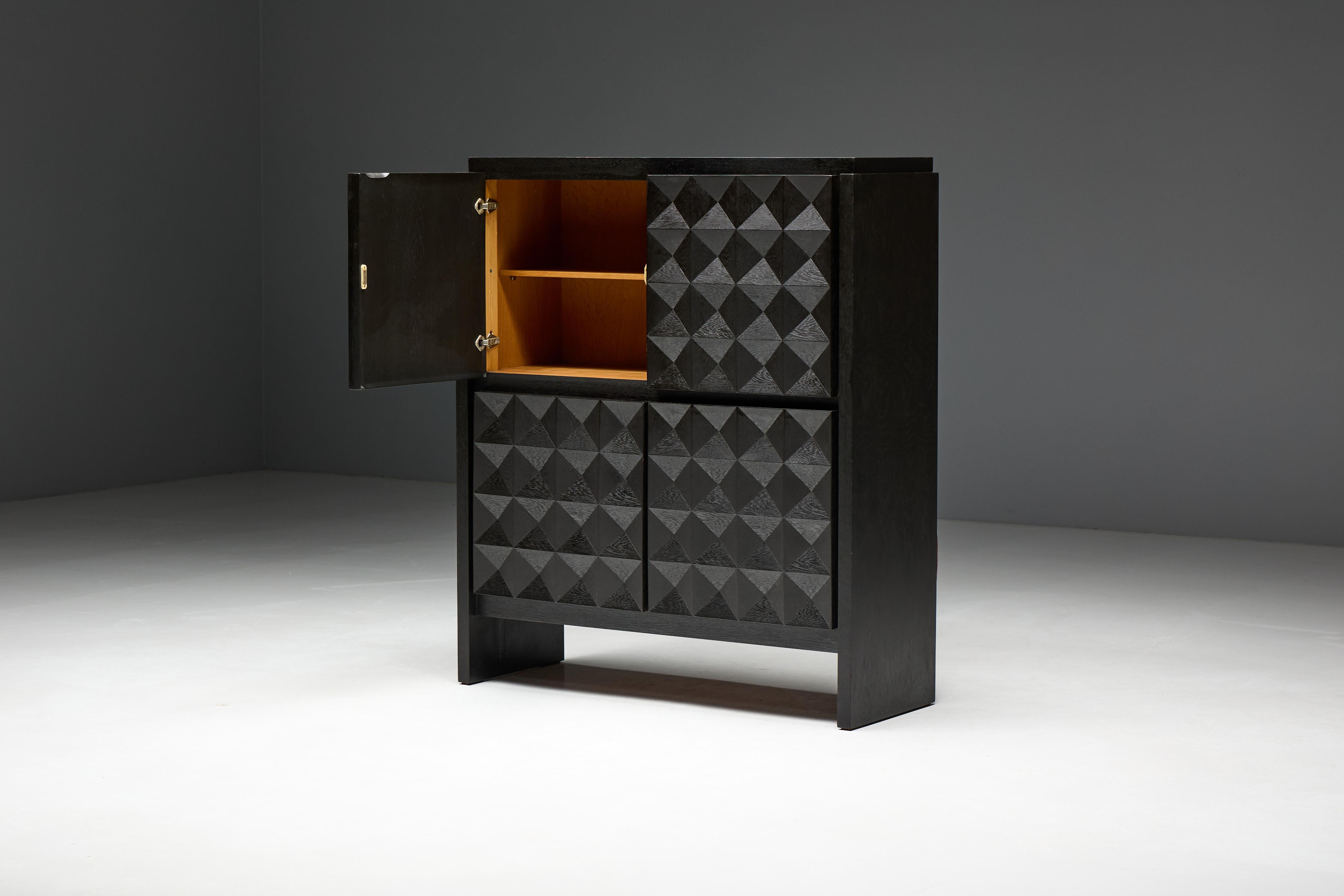 Brutalist Cabinet by De Coene, Belgium, 1970s For Sale 4