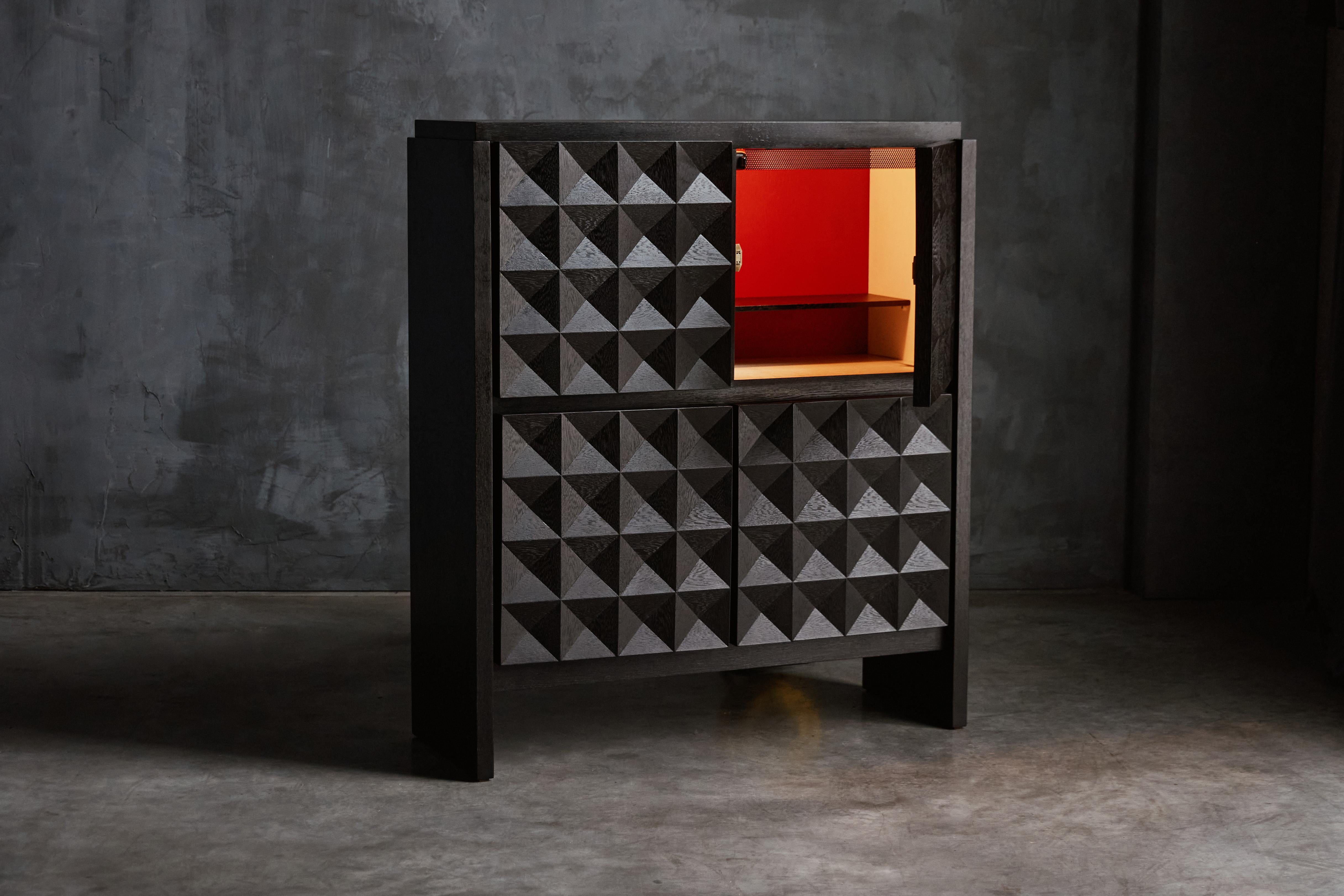 Belgian Brutalist Cabinet by De Coene, Belgium, 1970s For Sale